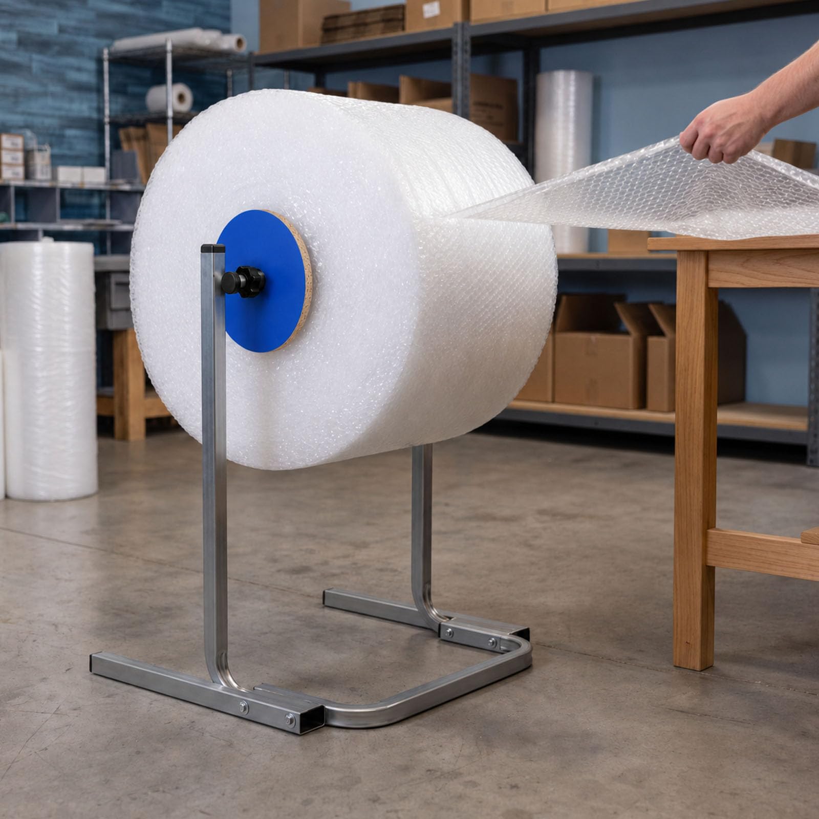 Luftpolsterfolien-Abrollerständer Vertikaler Polsterschaumhalter | Verstellbare Breite füR Verschiedene RollengrößEn Ideal füR Umzug und Transport Effiziente VerpackungslöSung(30cm/11.8in)
