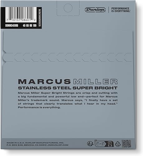 Miniatura 8 de Dunlop DBMMS45125 Marcus Miller Super Bright Bass Cuerdas, Medianas 5 Cuerdas, 045-.125, 5 CuerdasSet