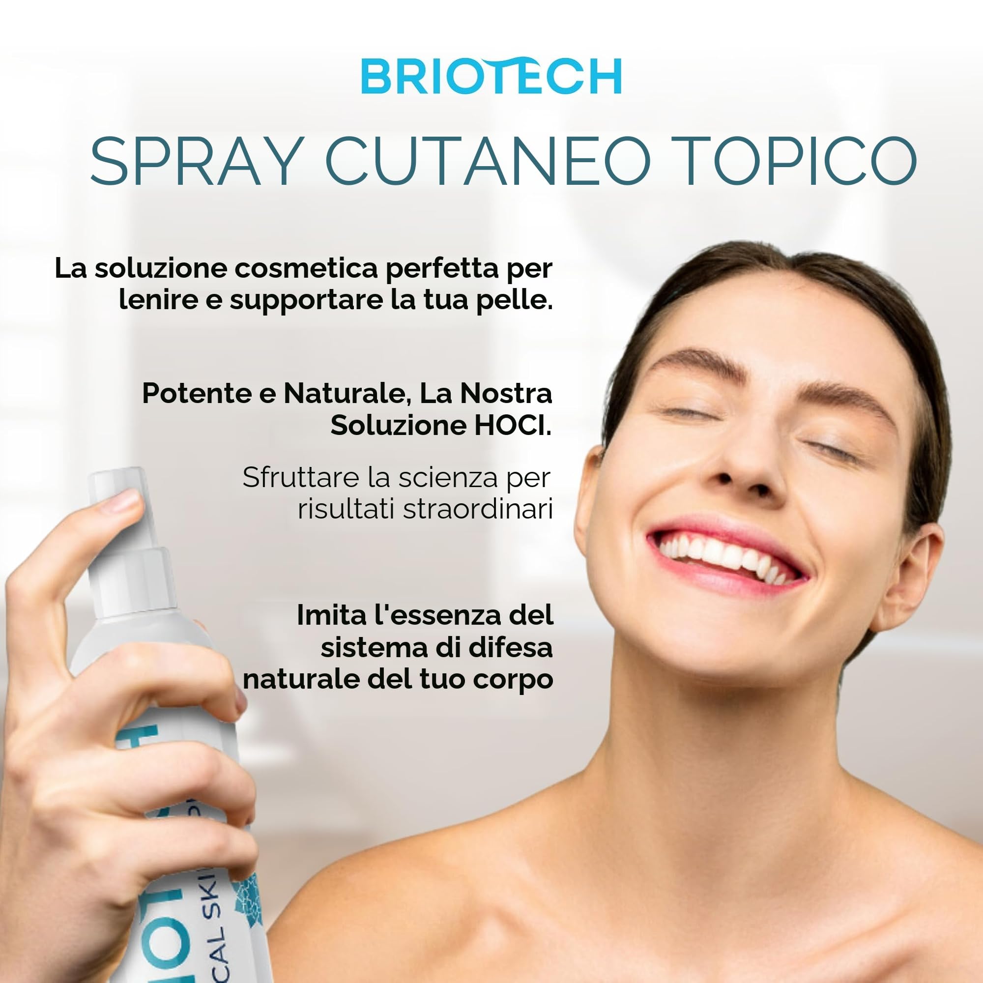 BRIOTECH Topical Skin Spray - Spray lenitivo per il corpo, per pelle irritata, cuoio capelluto, prurito, eruzione cutanea, scottature, spray idratante, spray per piercing, 100 ml