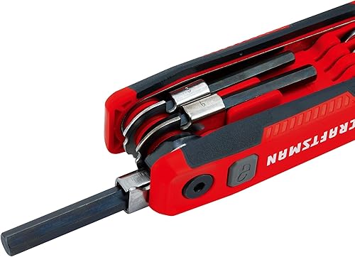 Miniatura 2 de CRAFTSMAN Juego de llaves hexagonales, MM, bloqueo plegable de 8 piezas (CMHT26024)