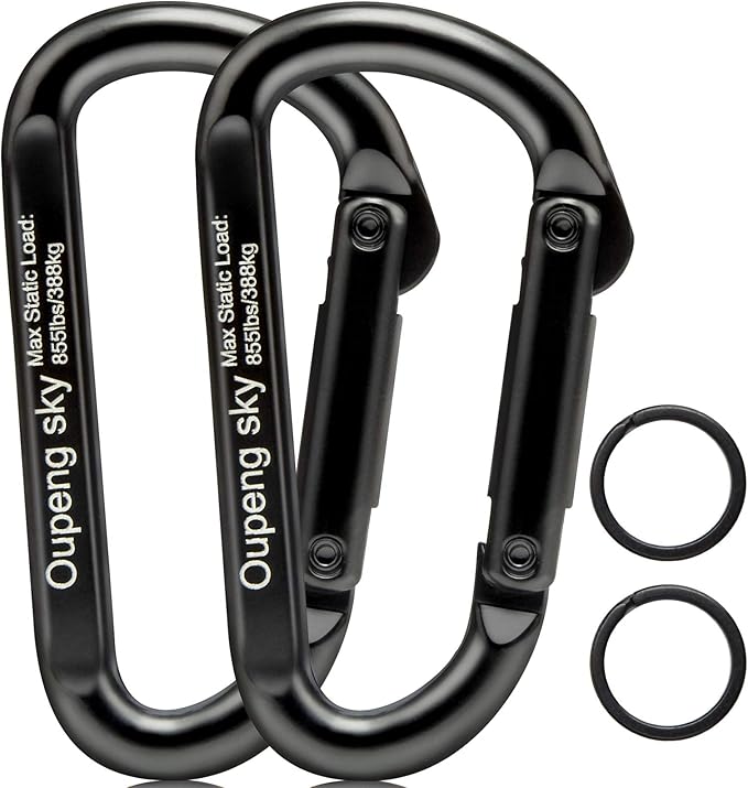 Carabiner Clip, 855lbs,3" Heavy Duty Caribeaners for Hammocks, Camping Accessories,Hiking