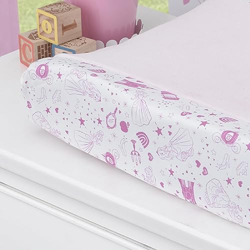 Miniatura 5 de Disney Princess - Funda para cambiador, color rosa y blanco