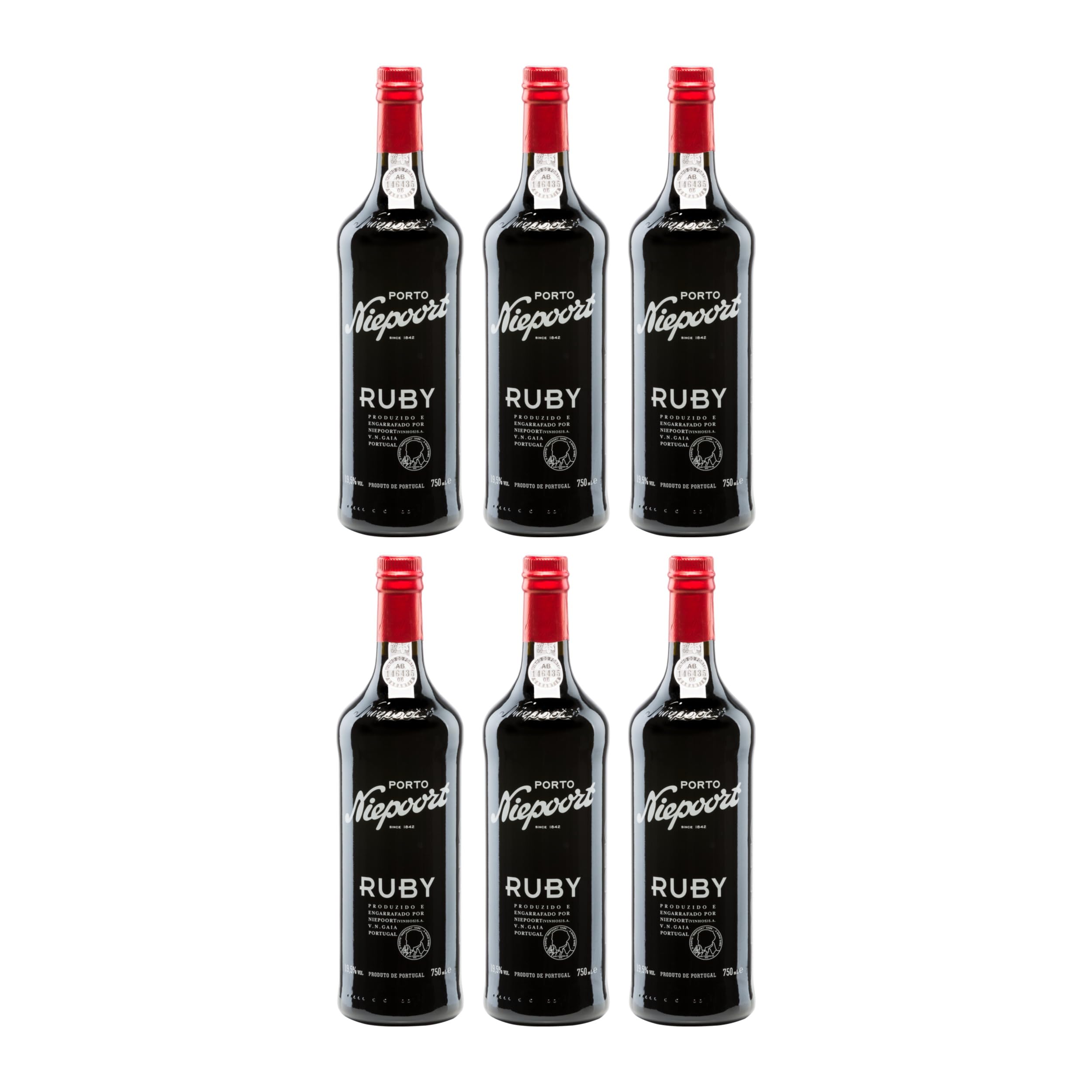 Niepoort Vinhos Ruby Portwein Rot Süss Portugal inkl. FeinWert E-Book (6 x 0.75 l)