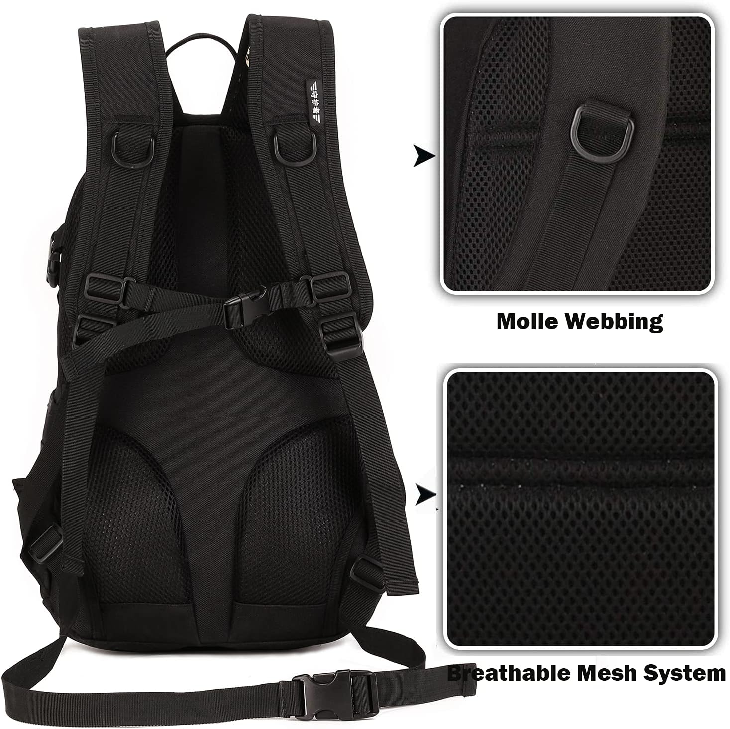 CREATOR Motorcycle Backpack for Men 20L Tactical Military Bag Outdoor Molle Backpack Army Assault Pack for Men