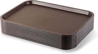 New Star Foodservice Fast Food Tray, 12 x 16 Inch, Brown, Set of 12