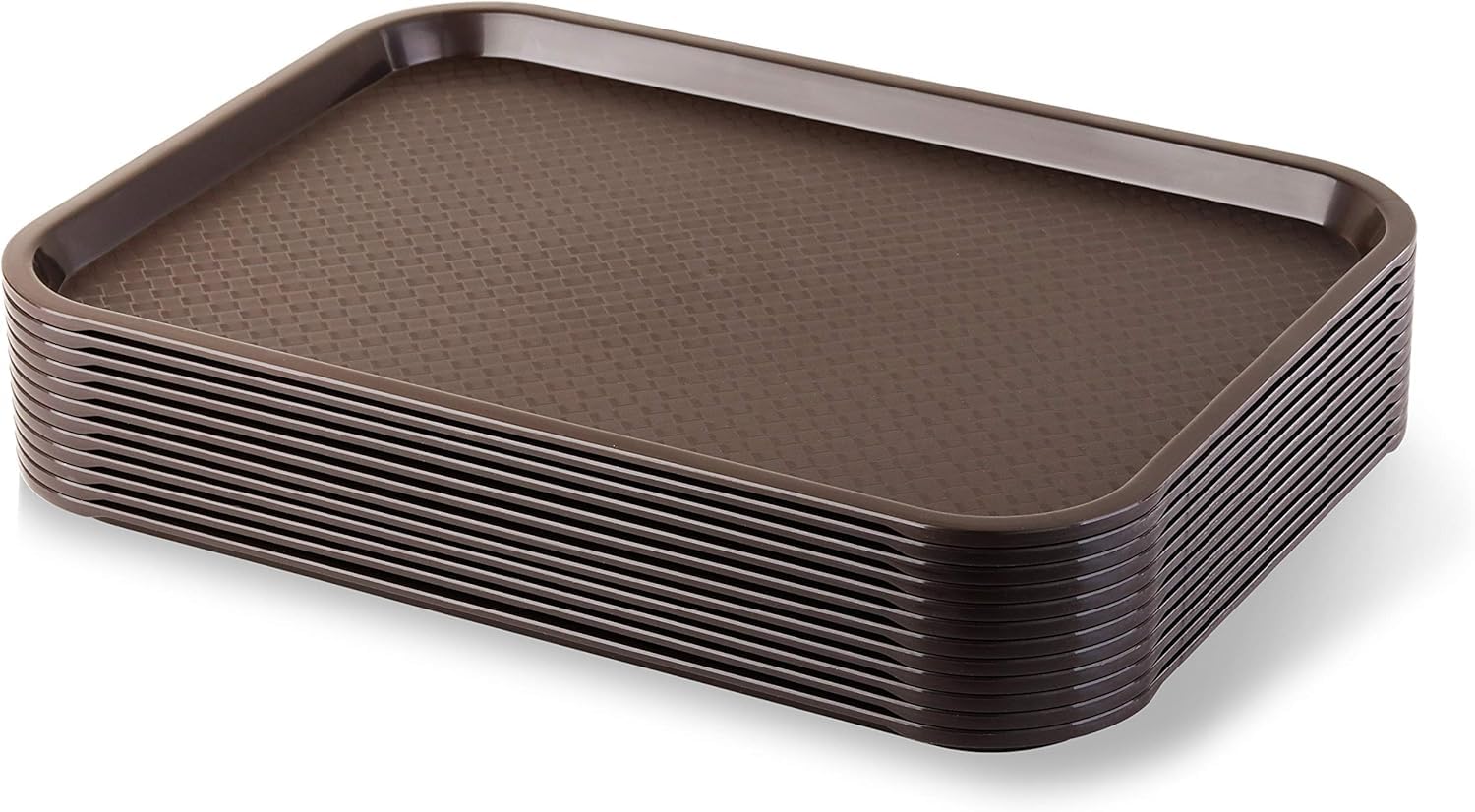 New Star 24579 Lot de 12 Plateaux de Restauration Rapide, 30,5 x 40,6 cm, Marron