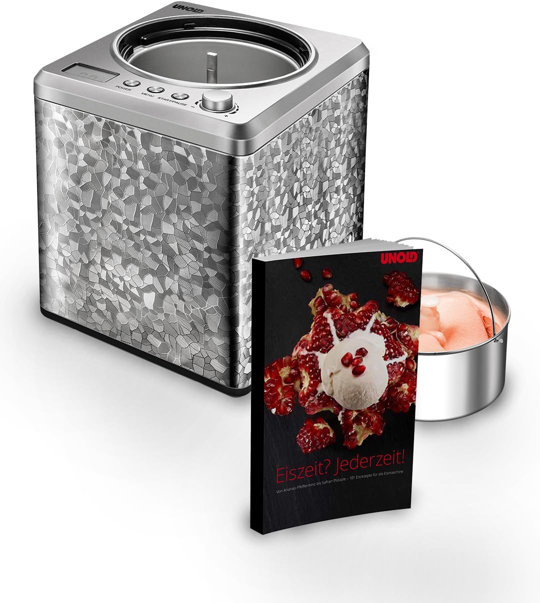 Besuche Unold Profi Eismaschine 2L: 101 Rezepte, -35°C Gefrierbereich