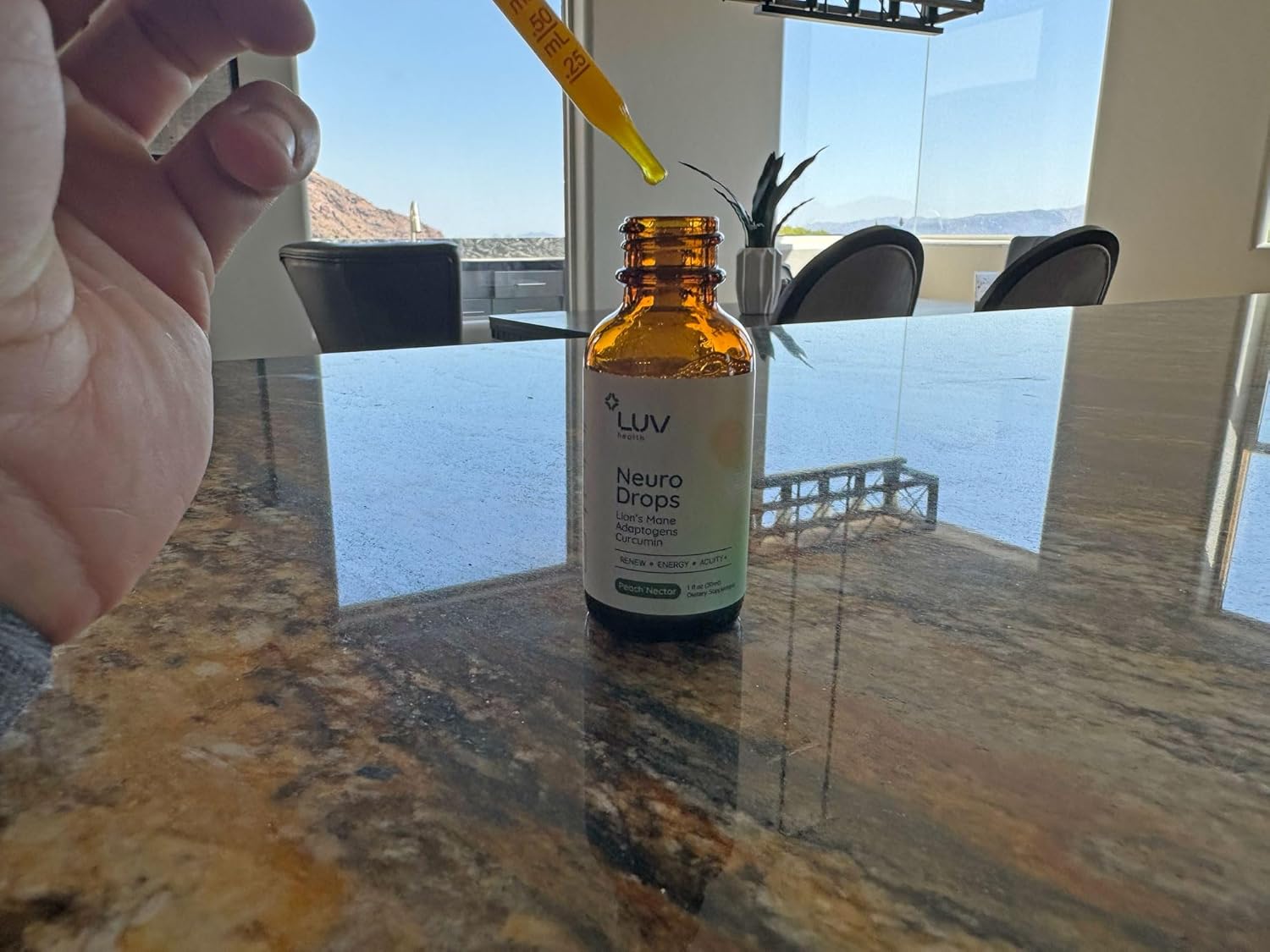 LUV health Neuro Drops – Nerve Pain Support & Joint Comfort with Lion’s Mane, Curcumin, Cordyceps & Reishi – Organic Adaptogens – Vegan, Non-GMO, Made in USA - 2Pack 60 Servings