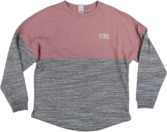 Victorias Secret Pink Crew Neck Tie Dye Sweatshirt S, Pink Gray