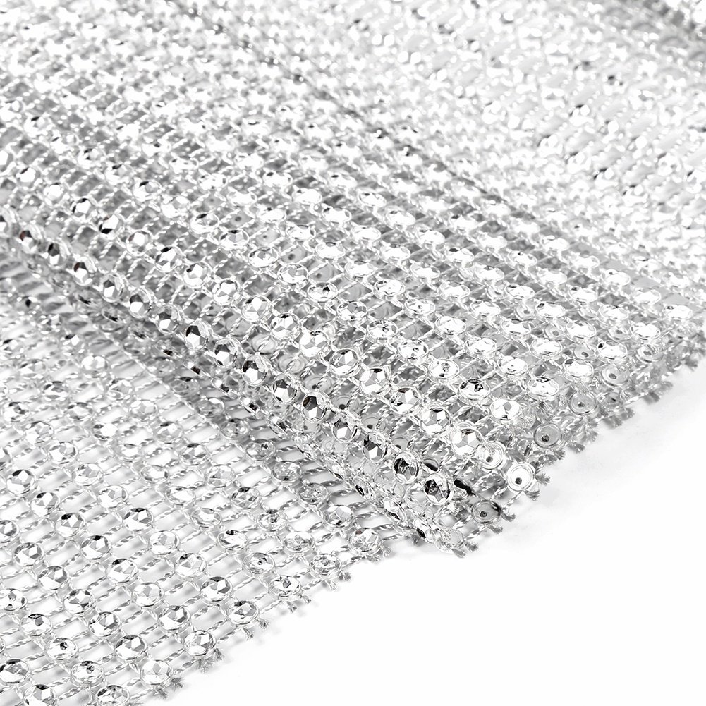 Nastro Di Cristallo Con Strass Scintillante Da 4,75 X 3 Piedi In Maglia - Foto 7