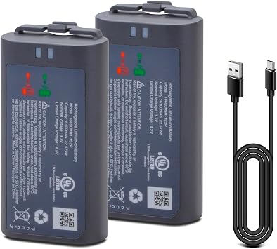 2-Pack 6100mAh Battery Replacement for myQ Smart Garage Video Keypad, Compatible with myQ Garage Door Opener, with Micro-USB Rapid Charging Cable