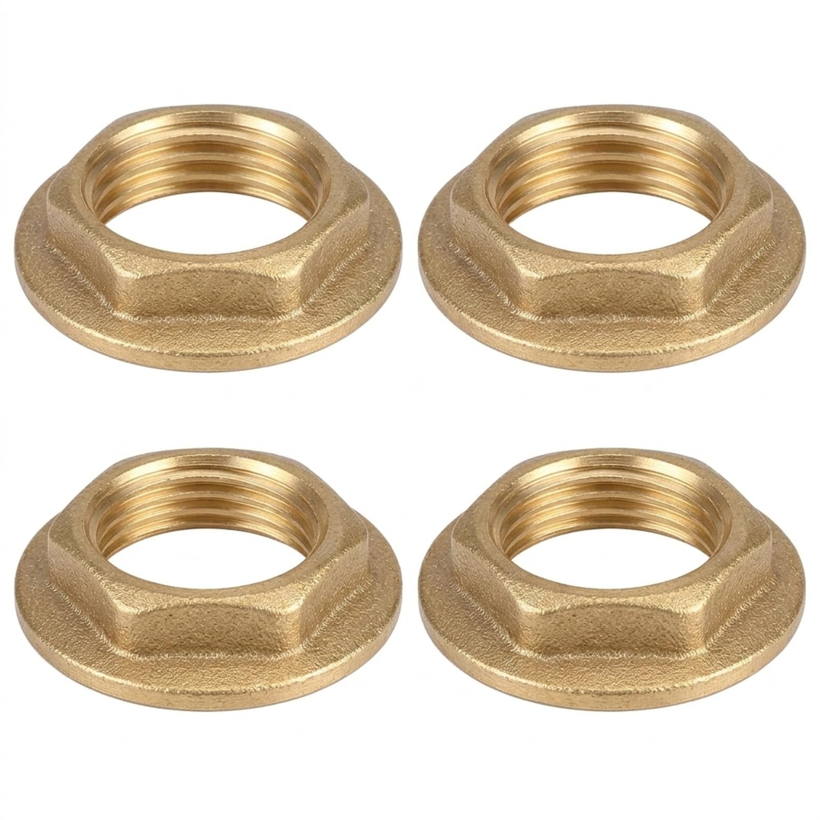 4 Pcs 1/2" BSP Tap Sink Flange Back Nuts,Metal Mixer Tap Fixing Nut Kit