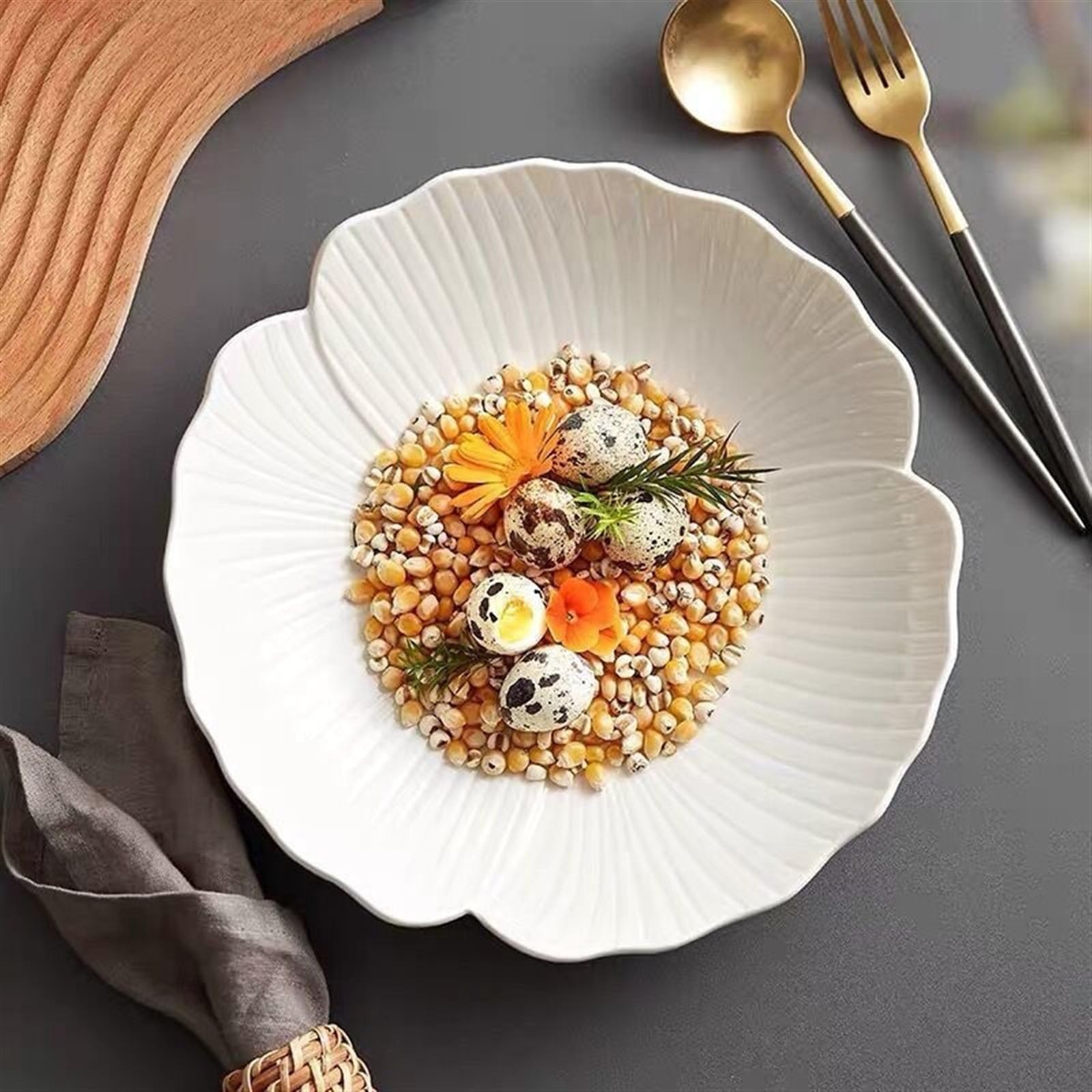 zastawa stołowa Ceramiczny talerz obiadowy Domowy talerz do zupy Codzienny talerz owoców Piękny talerz deserowy Praktyczny Nadaje się do kuchni w restauracji hotelowej zestaw zastawy stołowej