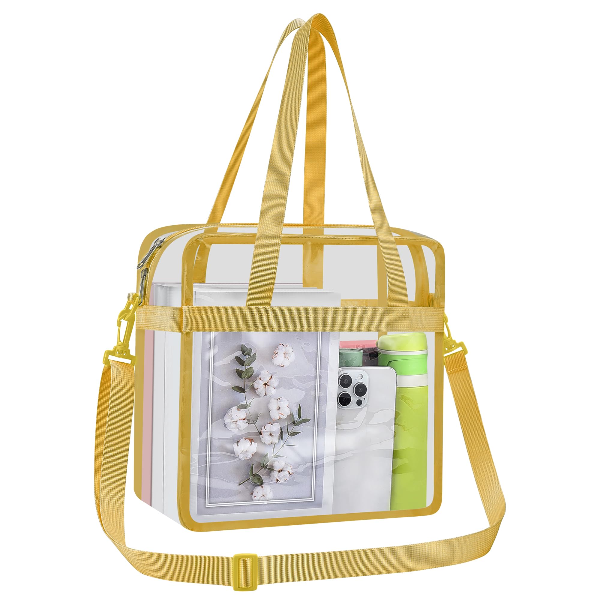 Oraben Clear Tote Bag Clear Bag Stadium Approved 12x6x12 Stadium Bag for Work, Sports Games,Gym