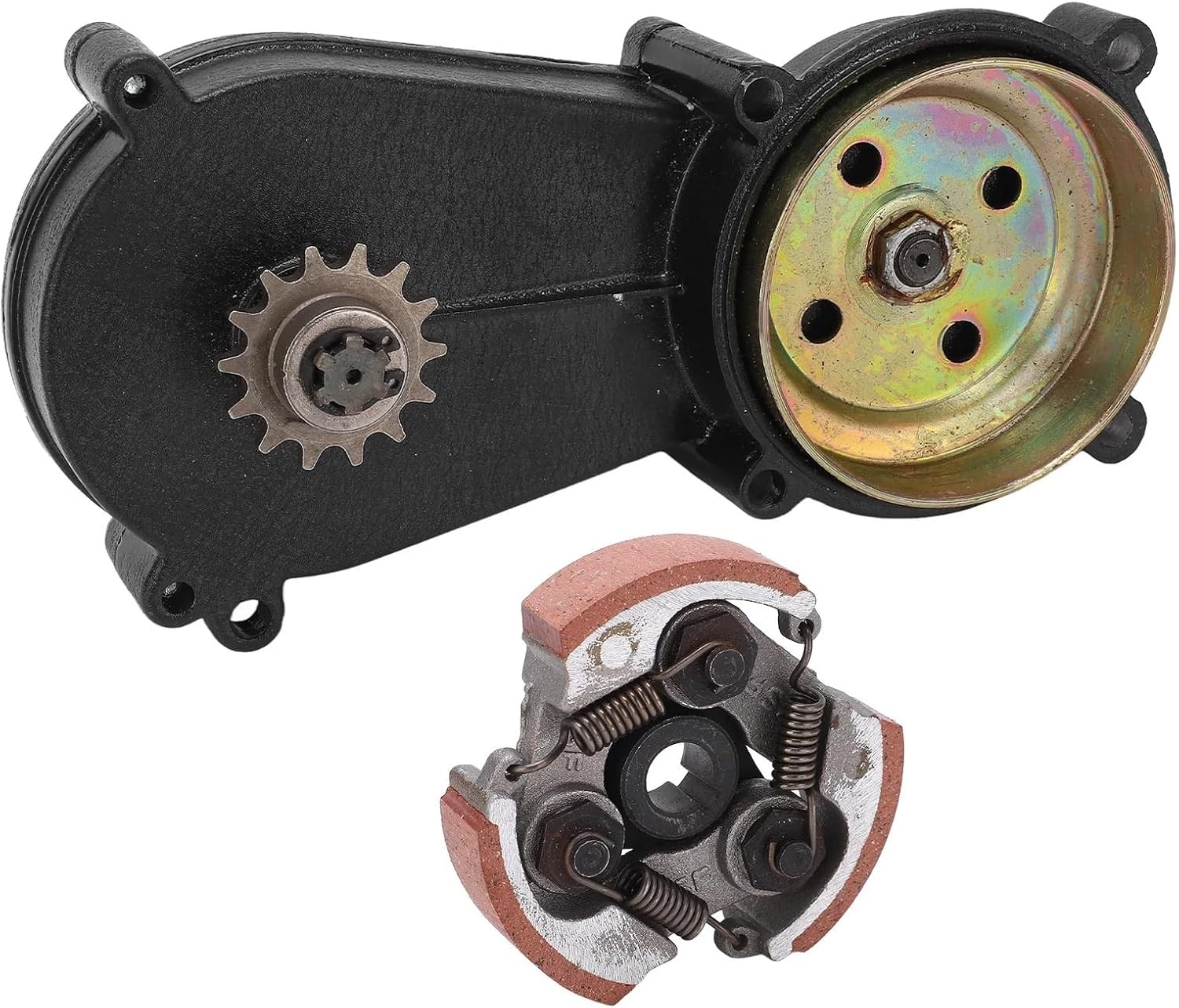 1Pc 14T Clutch Drum Bell Housing Gear Box with Clutch Replacement for 47cc 49cc Mini Pocket Quad Dirt ATV