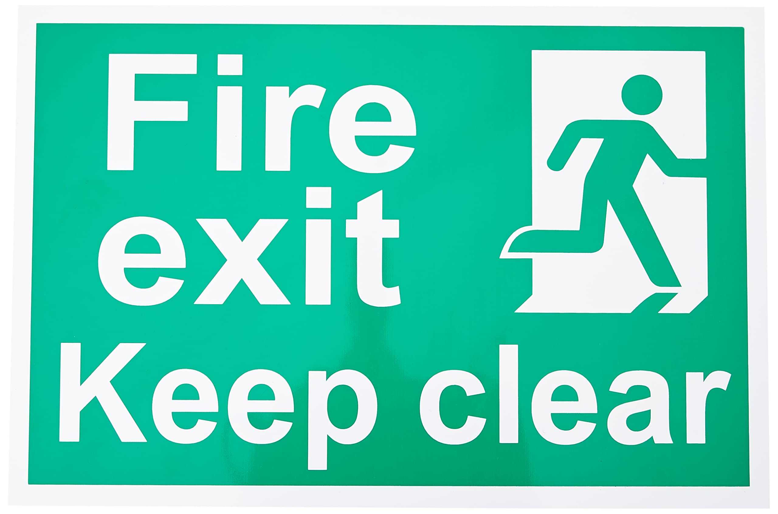 Spectrum Regular Size Fire Exit Keep Clear Sign