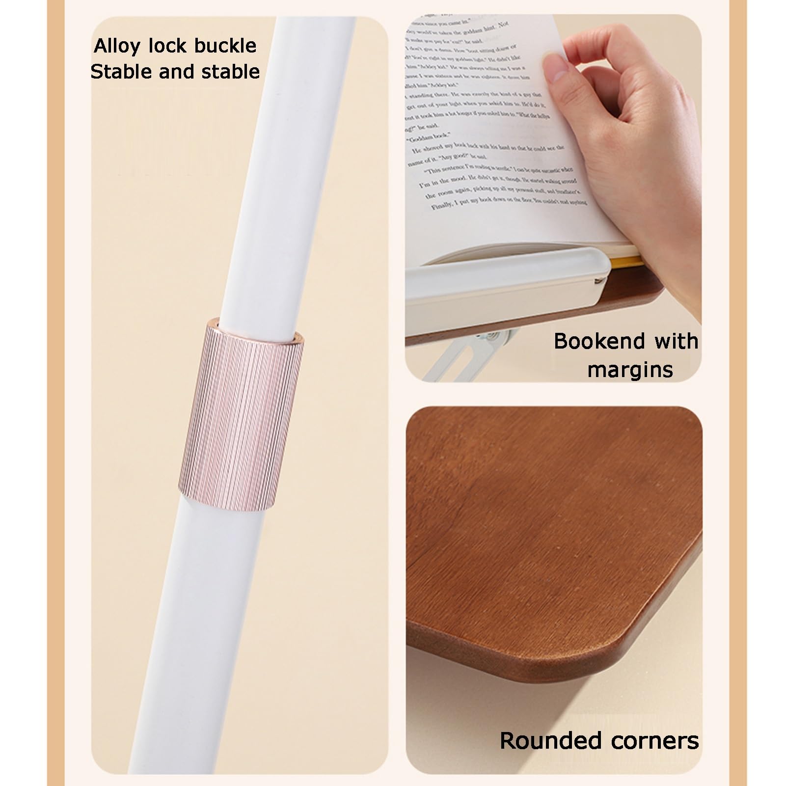 Leggio da pavimento regolabile, 2 in 1, supporto da lettura a doppio uso, con base girevole a 360°, per ricette, libri di testo, tablet e laptop