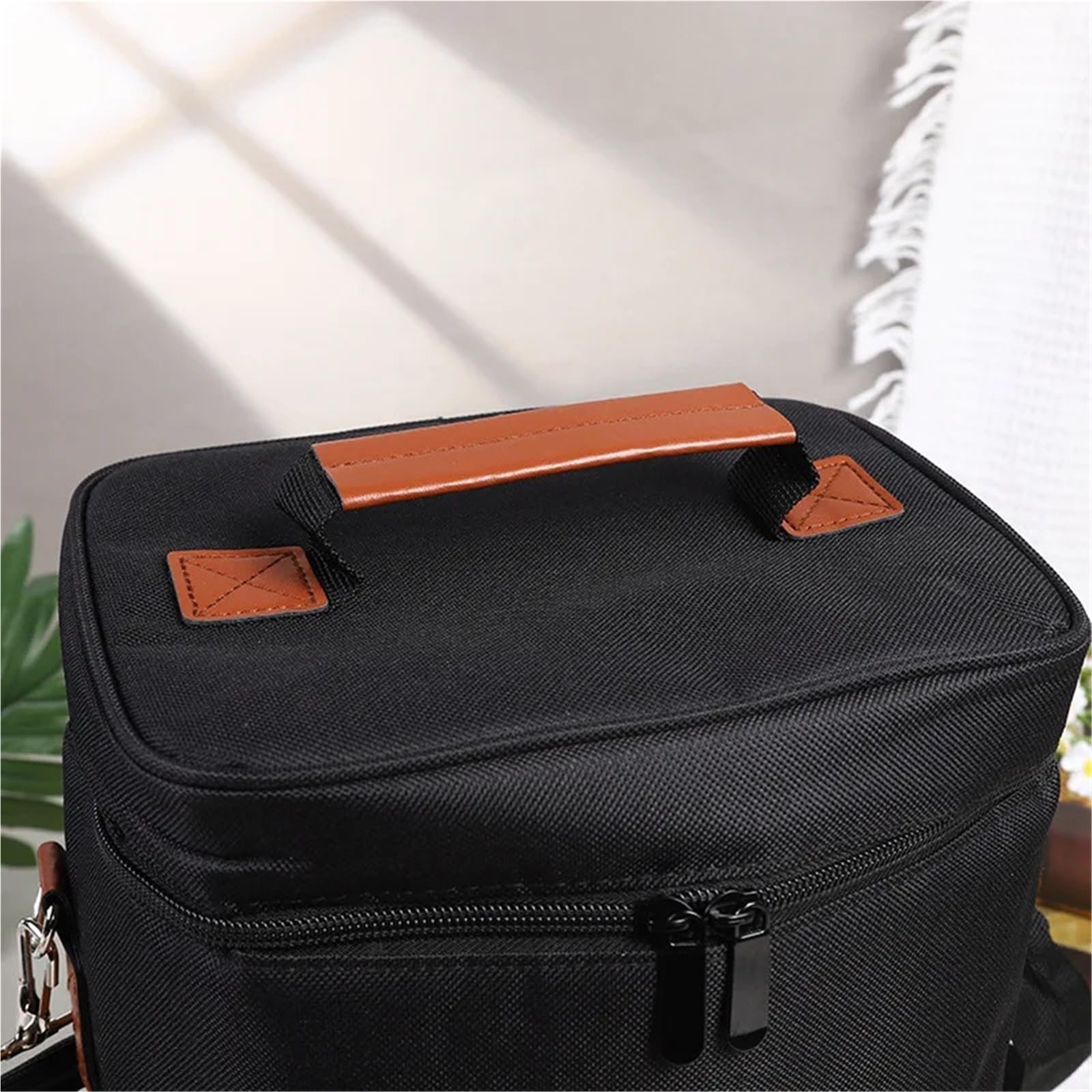 Borsa porta vino Bottiglia di vino più fresca | Borsa termica for vino, birra, viaggi for feste portatili all'aperto(Black)
