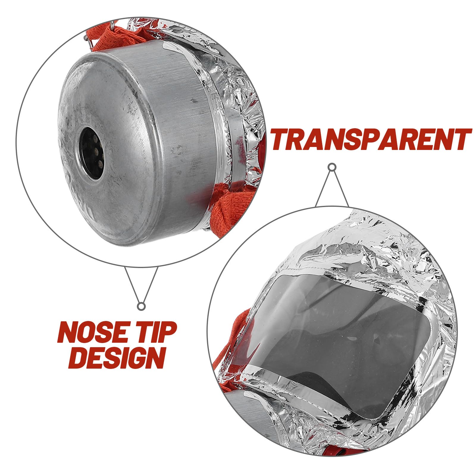YARNOW contre l'inhalation de fumée, cagoule filtrante d'auto-sauvetage d'urgence avec fenêtre de vision transparente, équipement de sécurité incendie pour la maison et les voyages