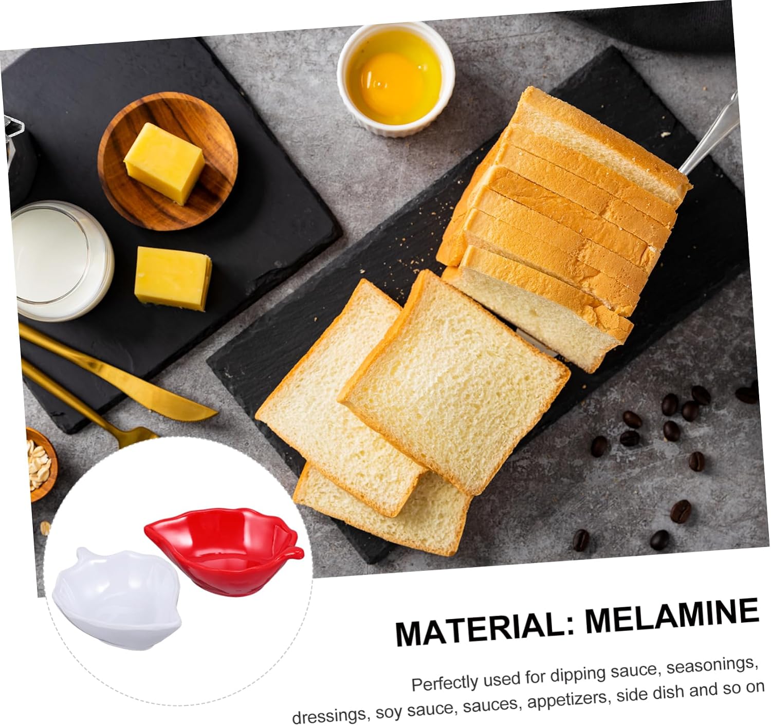 PRETYZOOM 1set Assorted Sauce Dishes Versatile Dipping Bowls for Sauces Seasonings and Side Dishes and Easy to Clean Dining Accessories