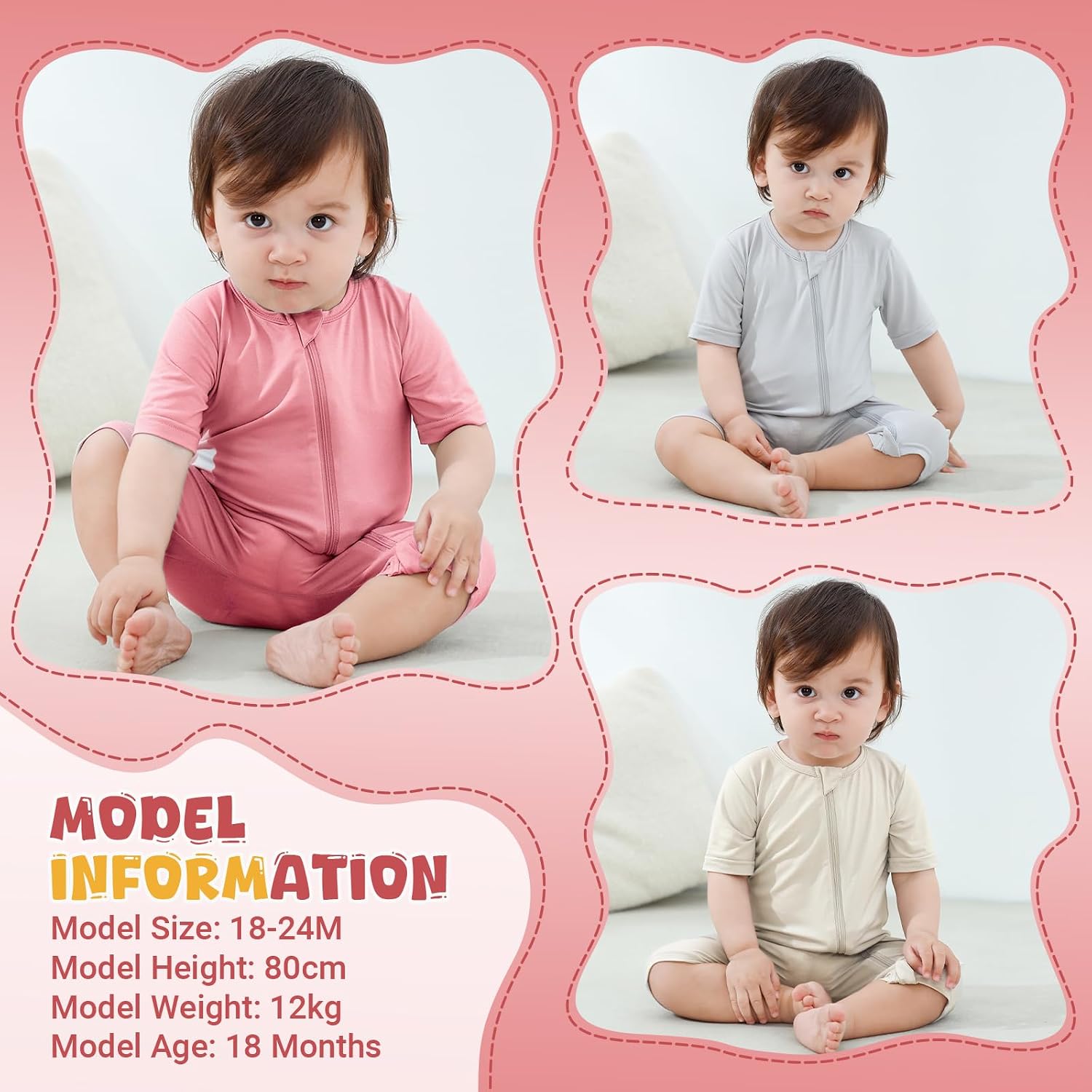 MICHLEY Bamboo Baby Pajamas 3 Pack, Two Way Zipper Bamboo Sleepers for Toddler, Newborn Bamboo Baby Romper Viscose Great Gift