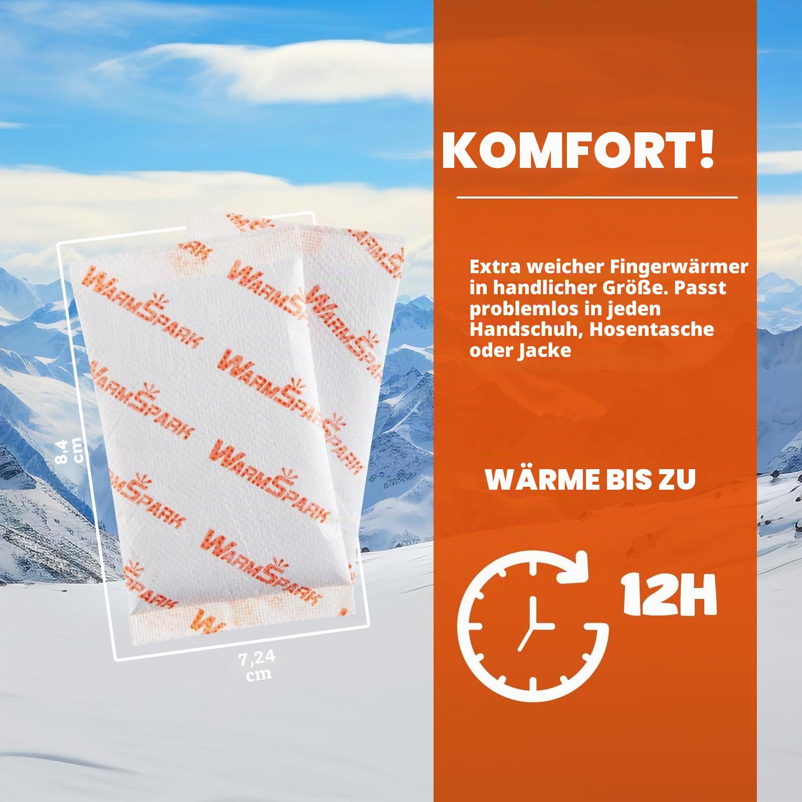 Handwärmer –40 Paar - Taschenwärmer Wärmepads, 12 Stunden wohltuende Wärme von 55°C - EXTRA WARM