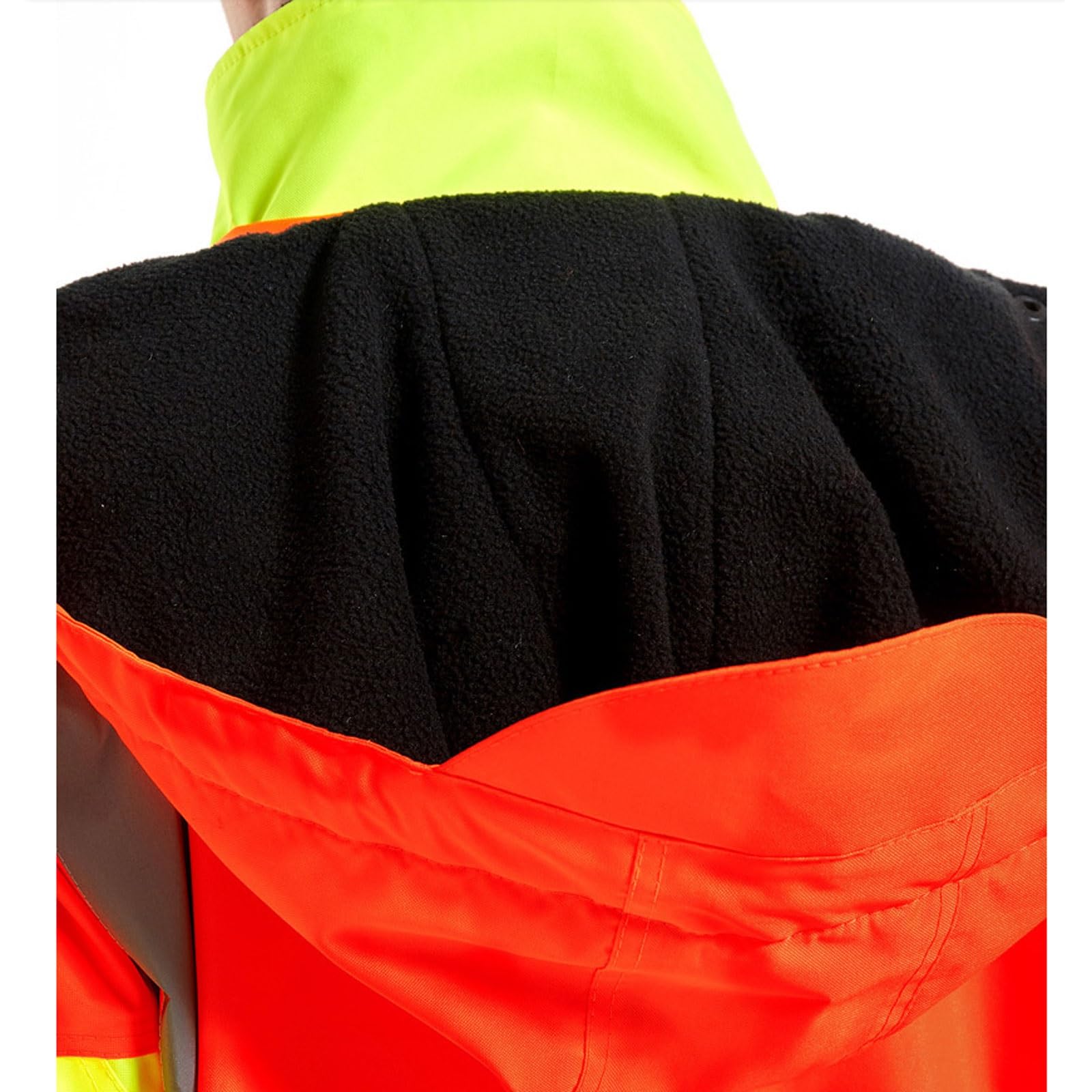 esmen Chaqueta reflectante de seguridad con capucha for otoño e invierno, ropa de trabajo de alta visibilidad for tráfico rodado y seguridad al aire libre.