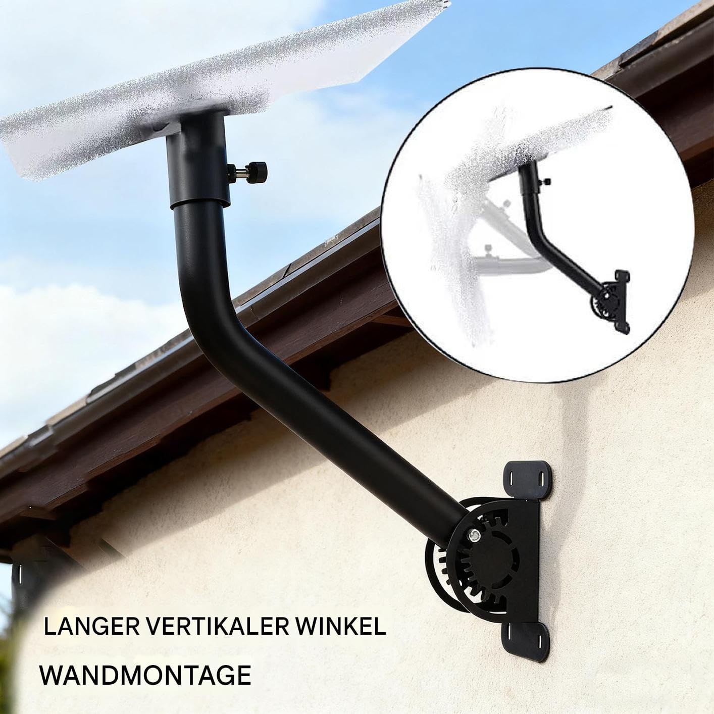 Supporto per Antenna Montaggio in Metallo Stabile Verticale e Preciso