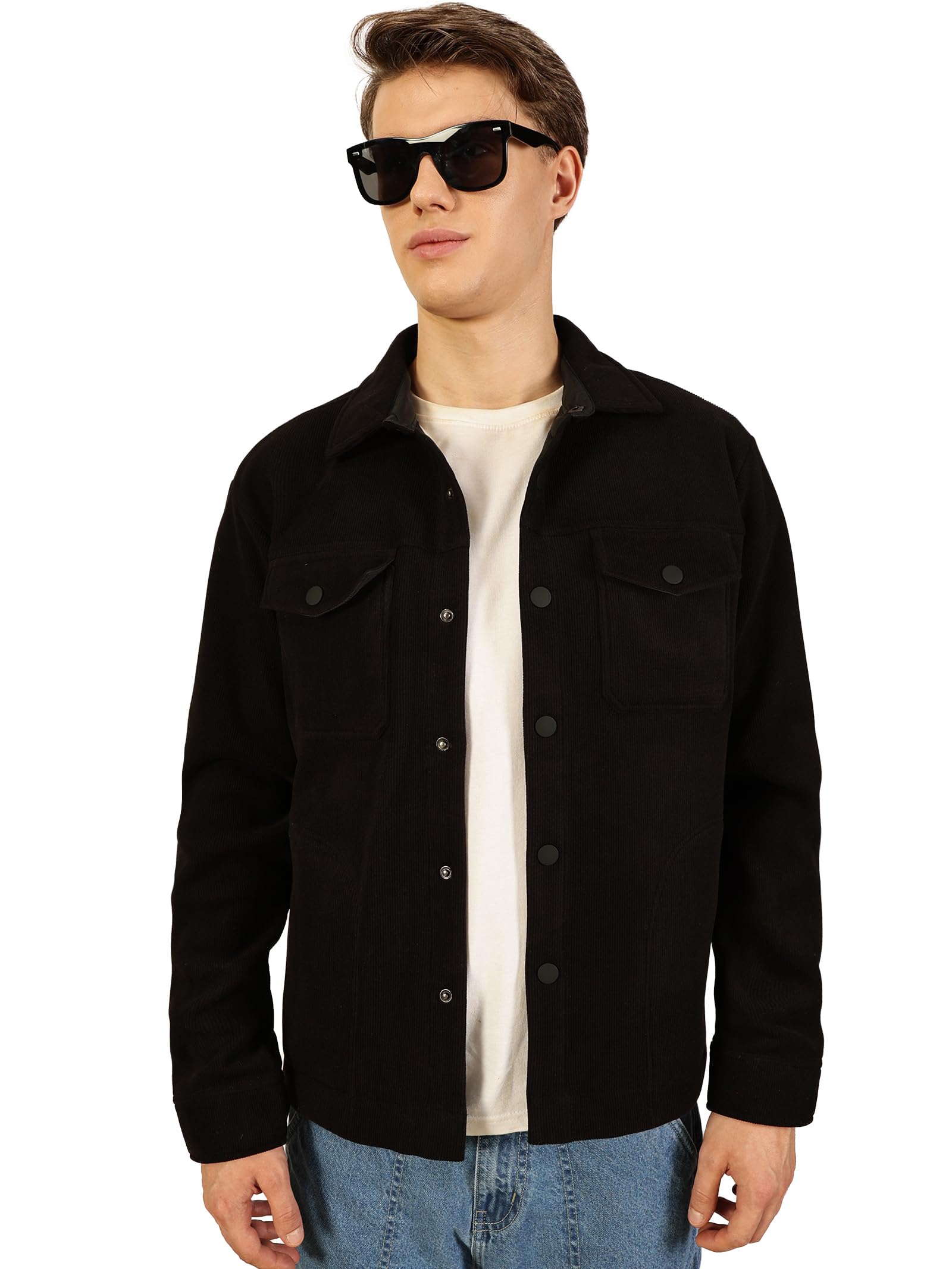 thomas scott Men's | Solid | Full Sleeve | Regular Fit | Polyester Elastane | Spread Collar | Button Clouser | Casual Jacket-picture-11