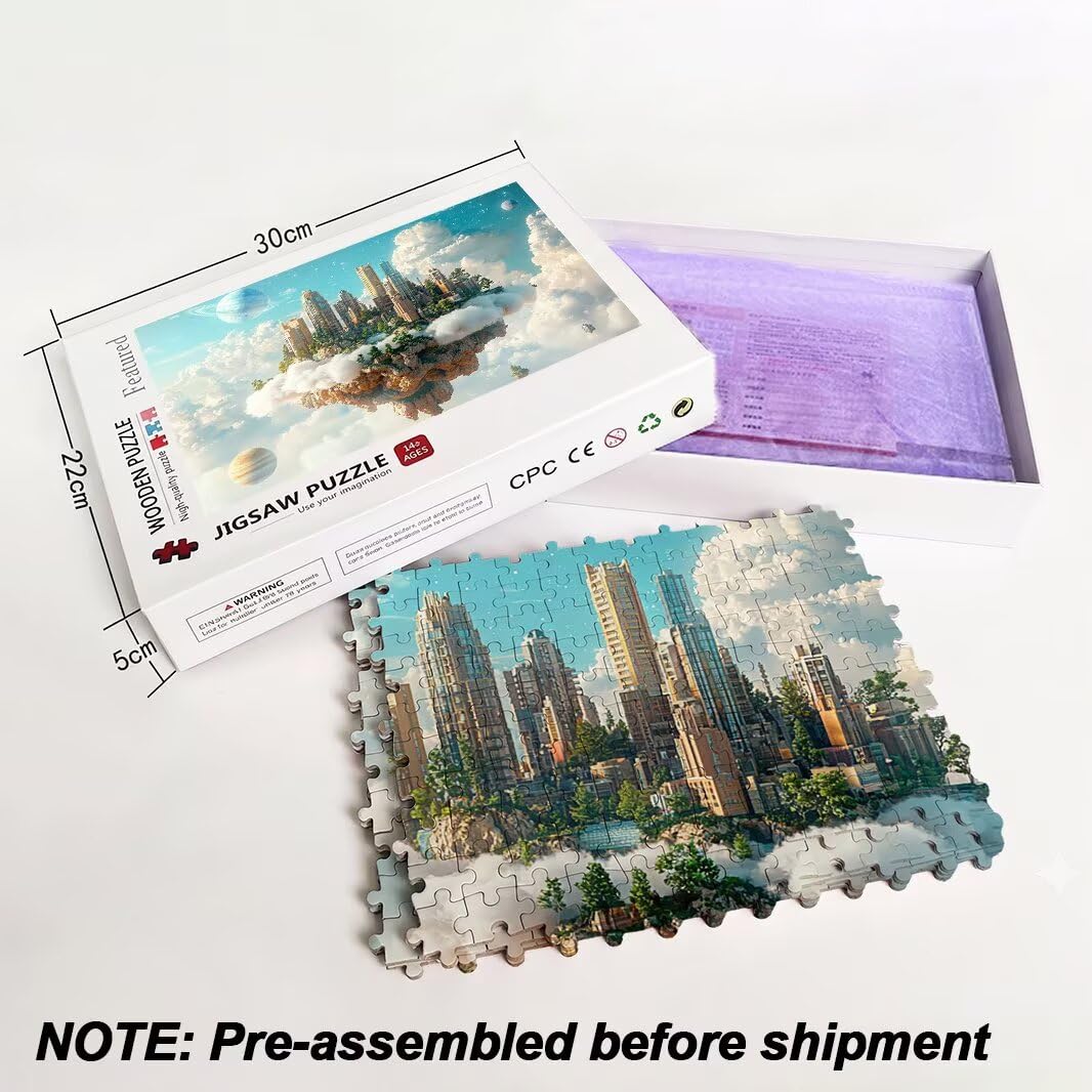 Puzzle 1000 Pezzi, Puzzle Città per Adulti, 70x50cm, Compact Box -4434