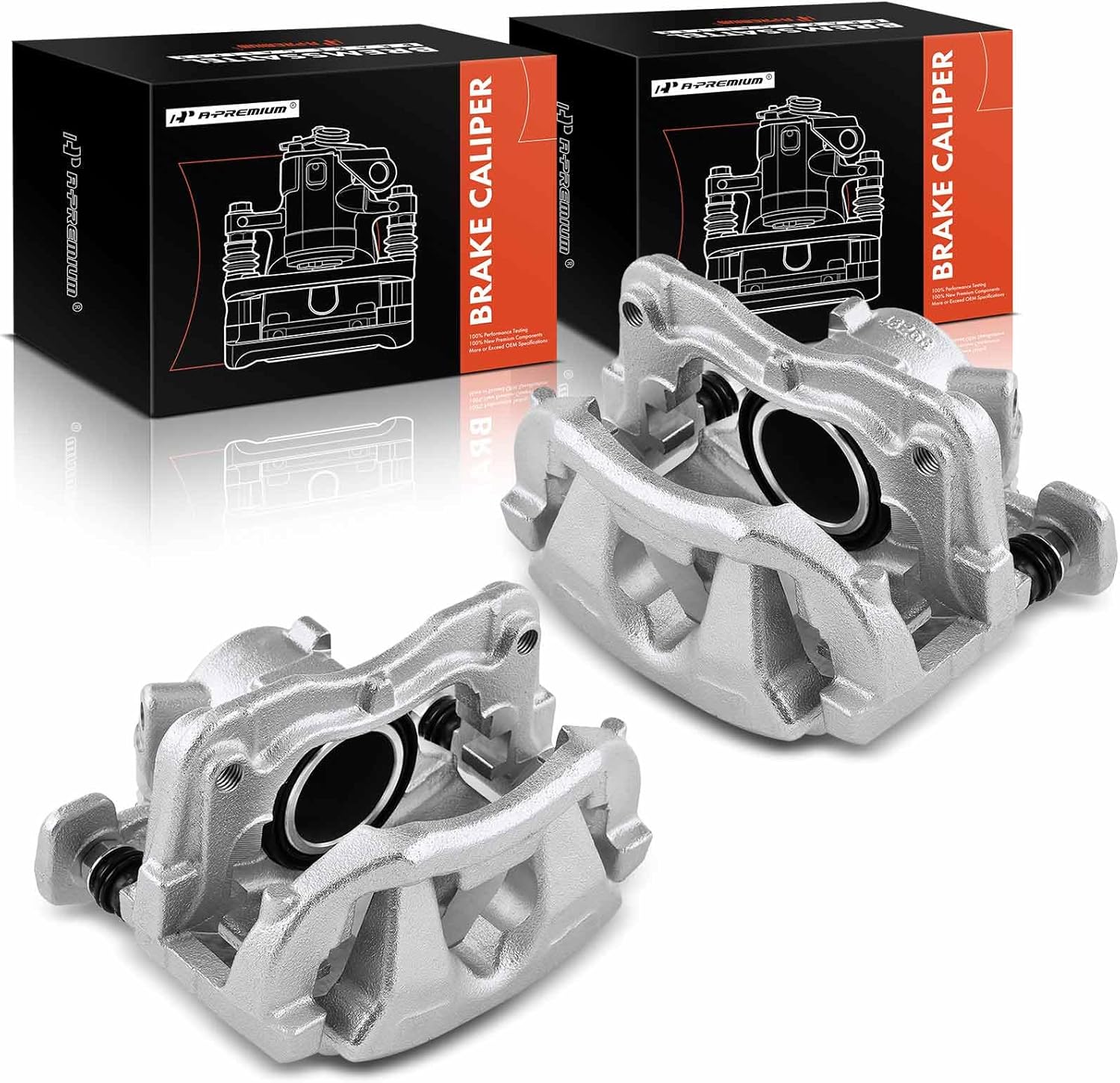 A-Premium Disc Brake Calipers Assembly with Bracket Compatible with BMW X1 2016-2022, 228i Gran Coupe, 228i xDrive Gran Coupe, X2 & Mini Cooper Countryman - Front Driver and Passenger, 2-PC Set