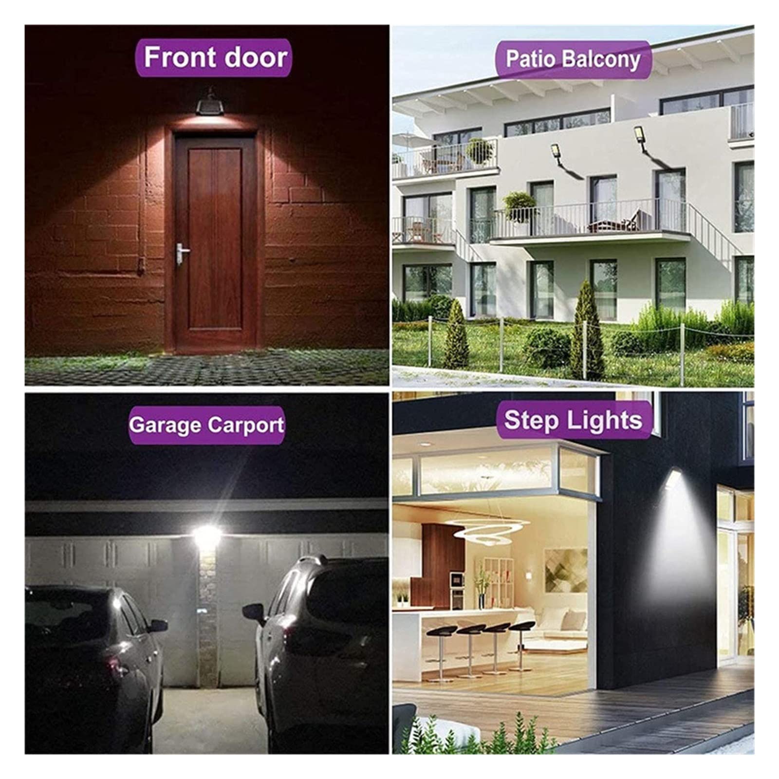 Zewnętrzna lampa solarna, 1~8 paczka słoneczne lampy uliczne zewnętrzna 108COB LED lampa słoneczna z 3 trybami oświetlenia czujnik ruchu bezpieczeństwo do ogrodu Patio ścieżka Yard(60SMD-616-2,3pcs)