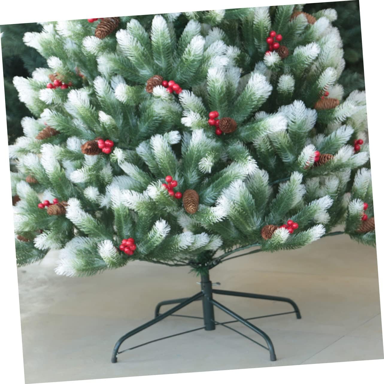 Outanaya 2pcs Christmas Tree Support Brackets Sturdy Metal Holders for Artificial Trees Easy to Install Holiday Displays
