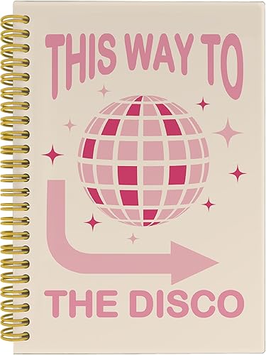Miniatura 10 de Cuaderno rosa preparado – More Espresso Less Depresso, Funky Retro Y2K Trendy Pink Aesthetic Notebooks Journal, suministros de oficina rosa,