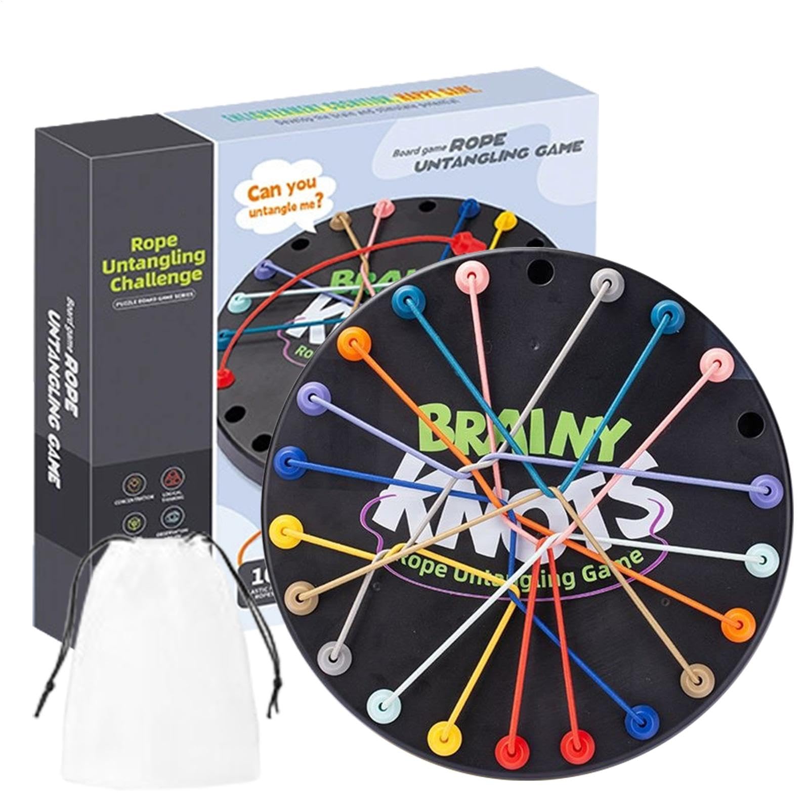 Jeu De Désamarrage Par Cordes – Casse-tête Stratégique En ABS, 20x18 Cm, 10 Cordes, Pour Développer La Motricité Fine Dès 3 Ans