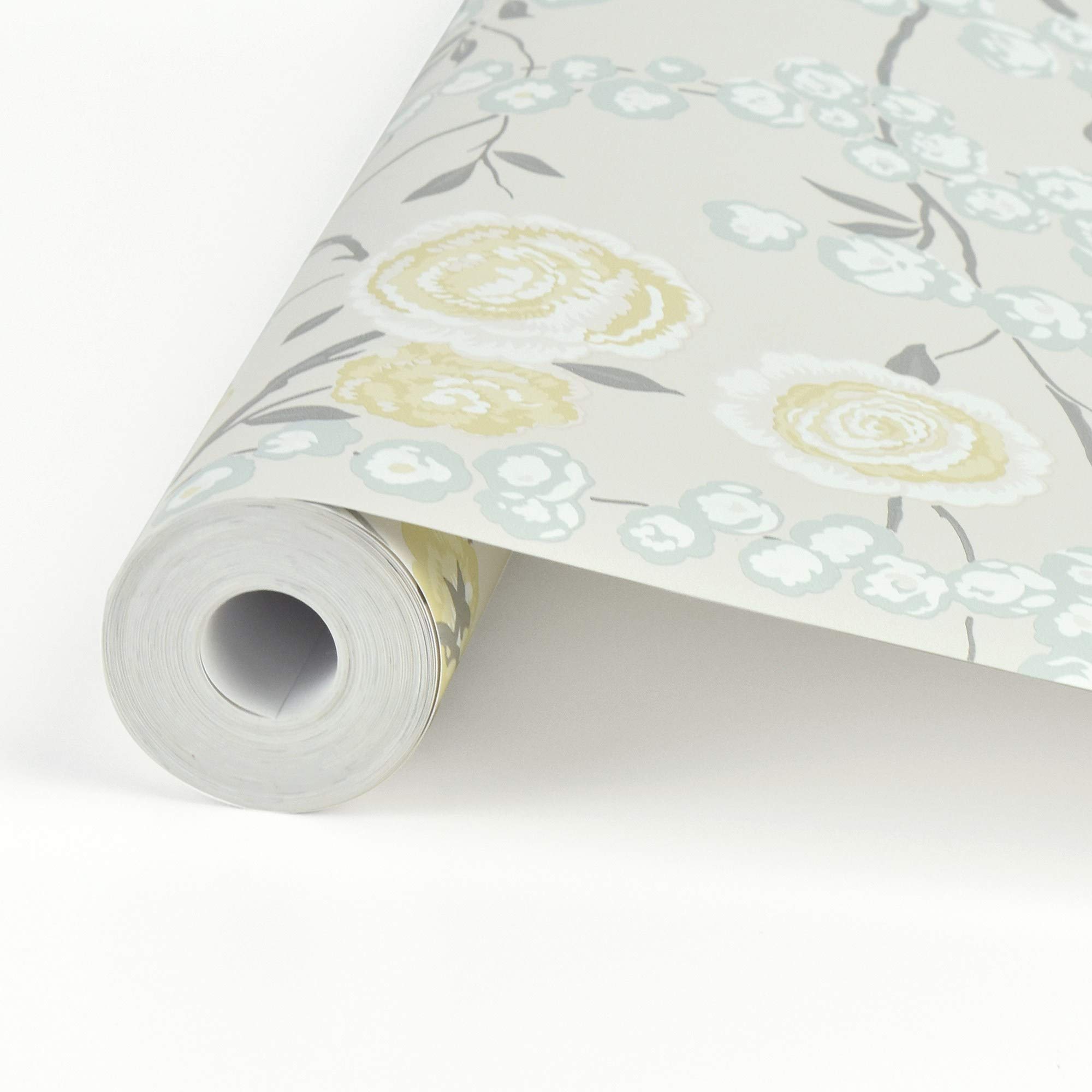 A-Street Prints Citrine Peony Tree Wallpaper, Aqua - Image 3