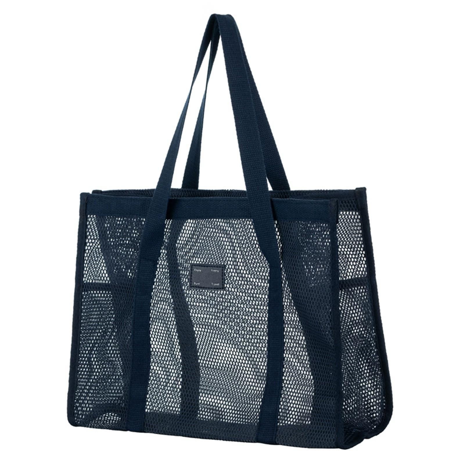 matumou Mesh Beach, Lightweight Large Capacity Storage, Hollow-Out Quick Drain Ultra Light Tote for Travel Toiletry