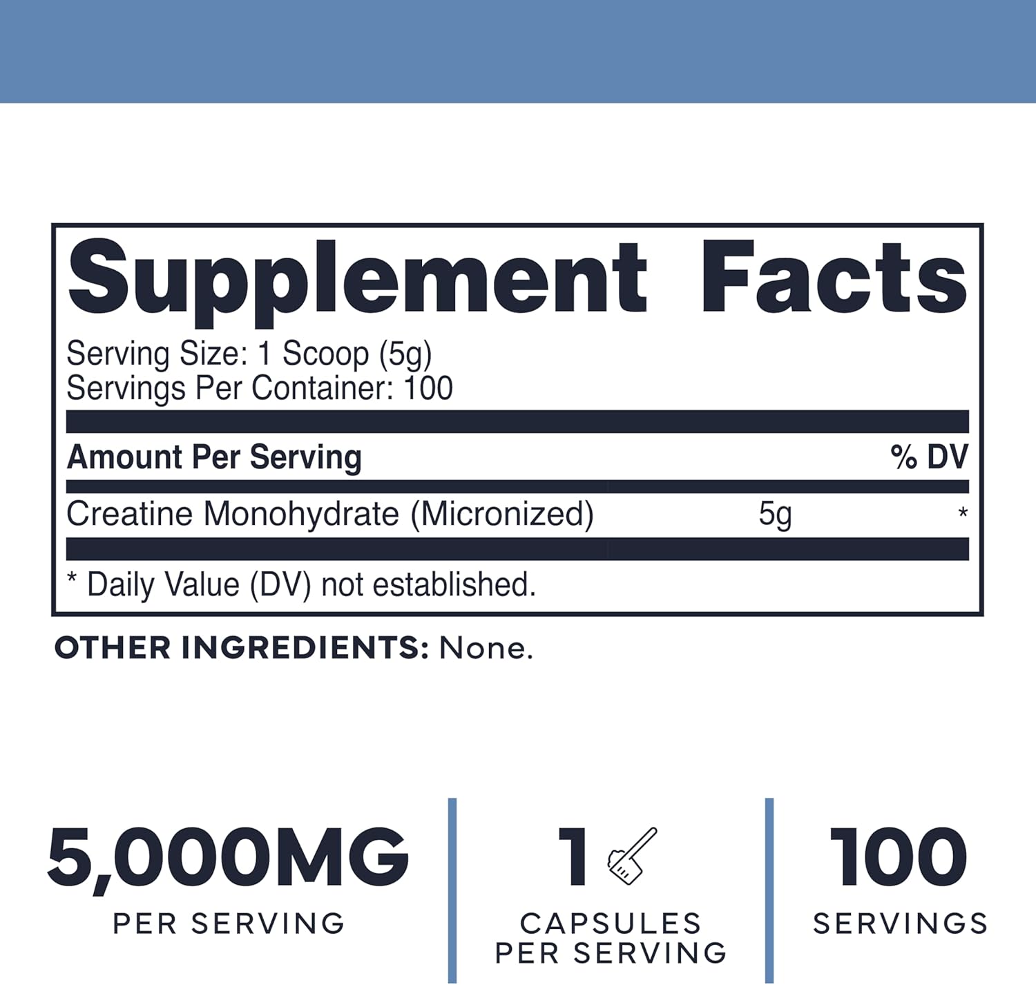 Type Zero Creatine Monohydrate Powder (Unflavored | 500g), 5000 mg Per Serving, Micronized, Zero Sugar, Keto Friendly & Gluten Free, 100 Servings