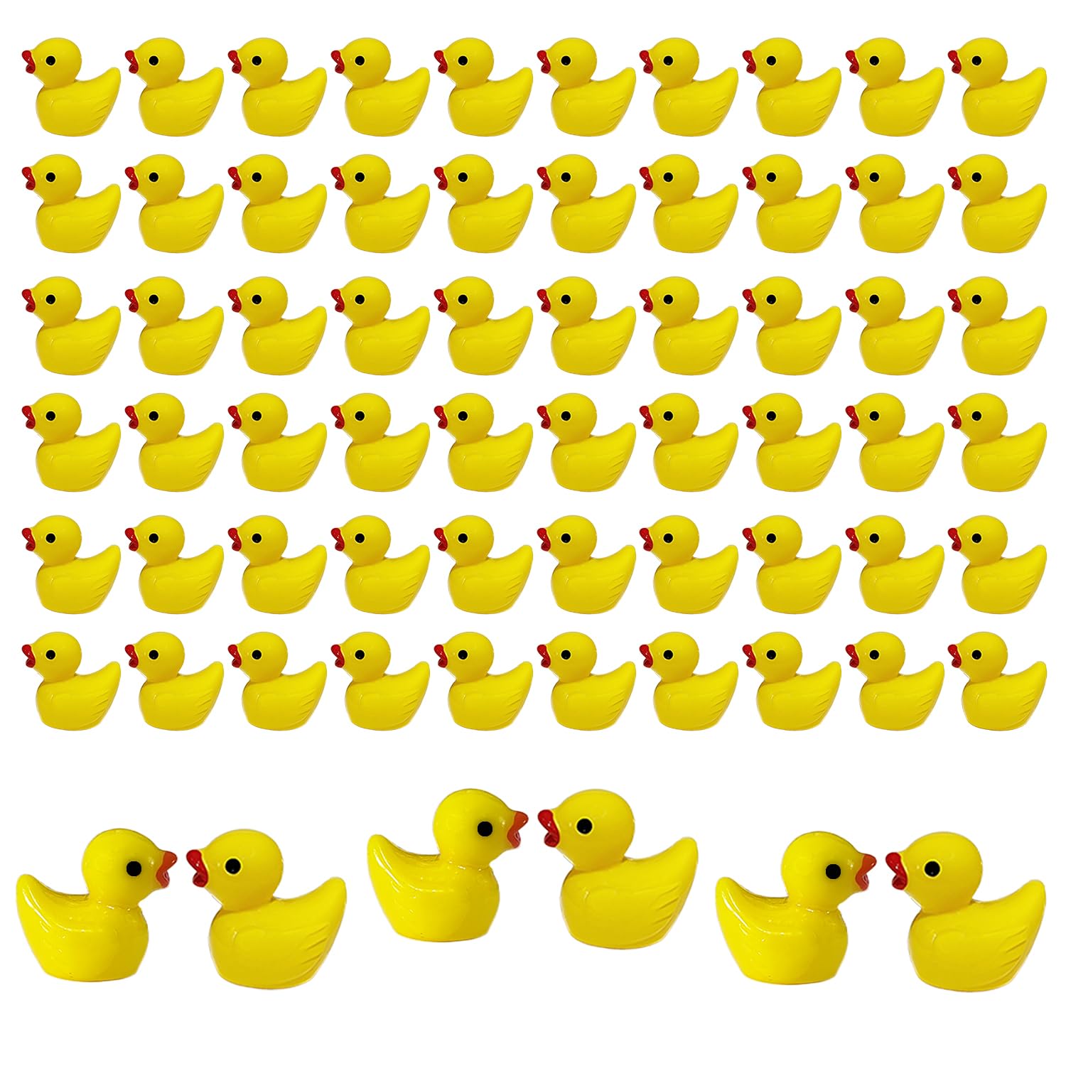 Canard en résine de qualité supérieure pour décoration soignée de plantes