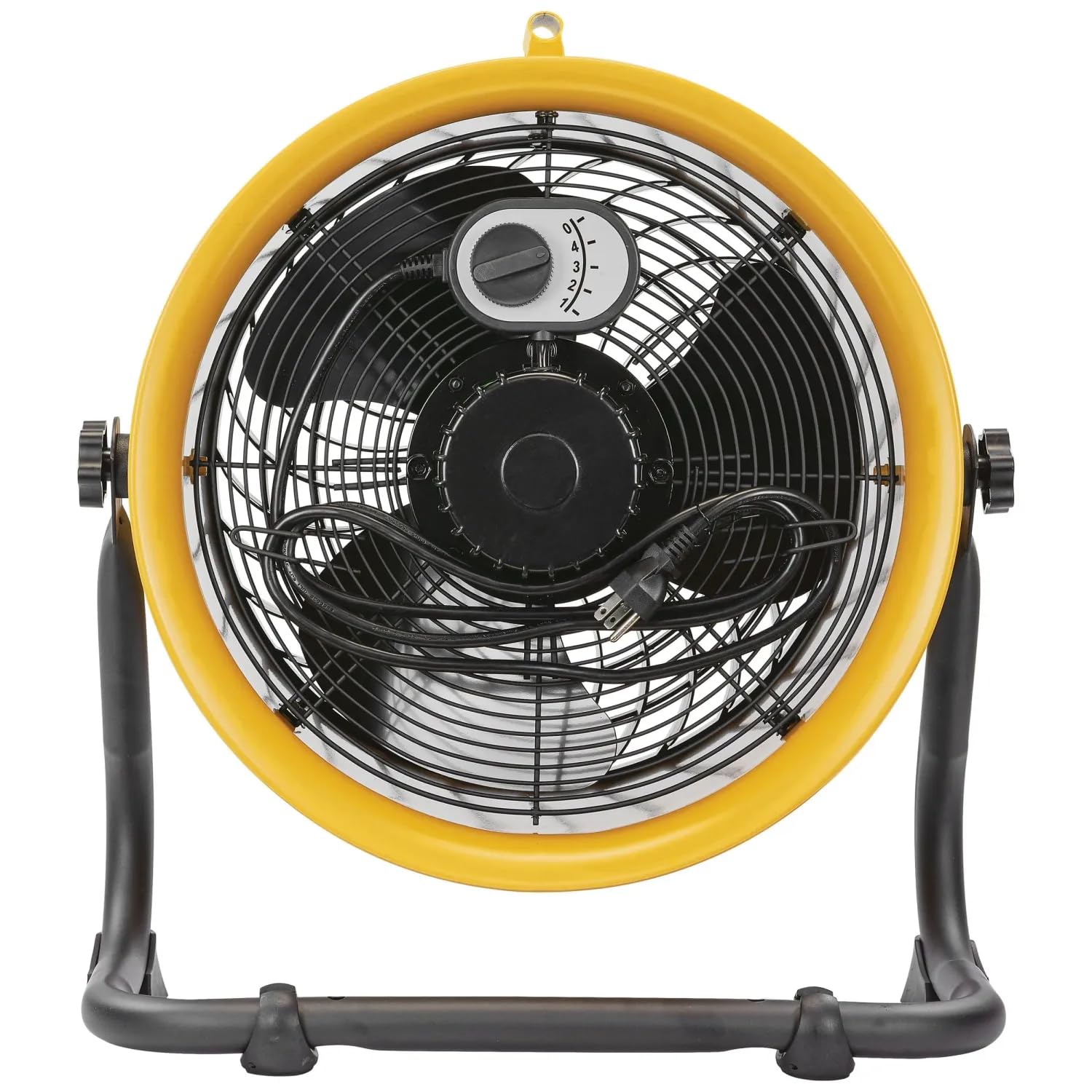 CAT Ventilatore da Pavimento HVD14AC Ø 35 cm 120W 4 Velocità 27 m³/min 3 Pale in Alluminio Orientabile Montaggio a Parete Maniglia Integrata Uso Domestico e Professionale