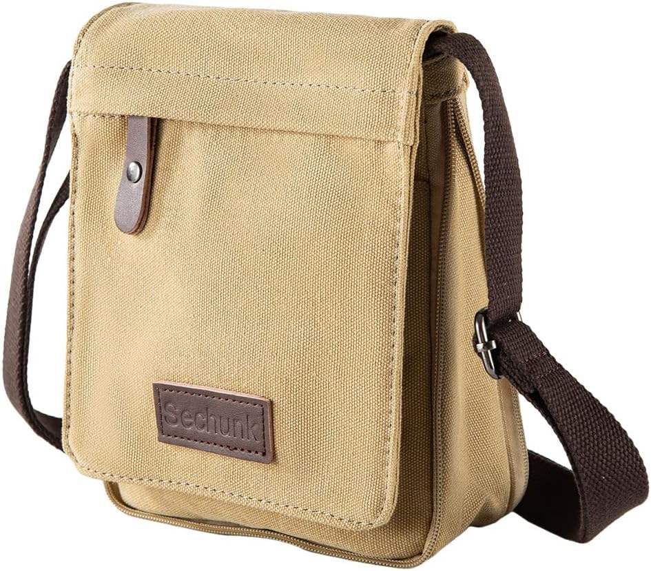 Sechunk Vintage Canvas Messenger Cross body bag Shoulder bag - Image 2