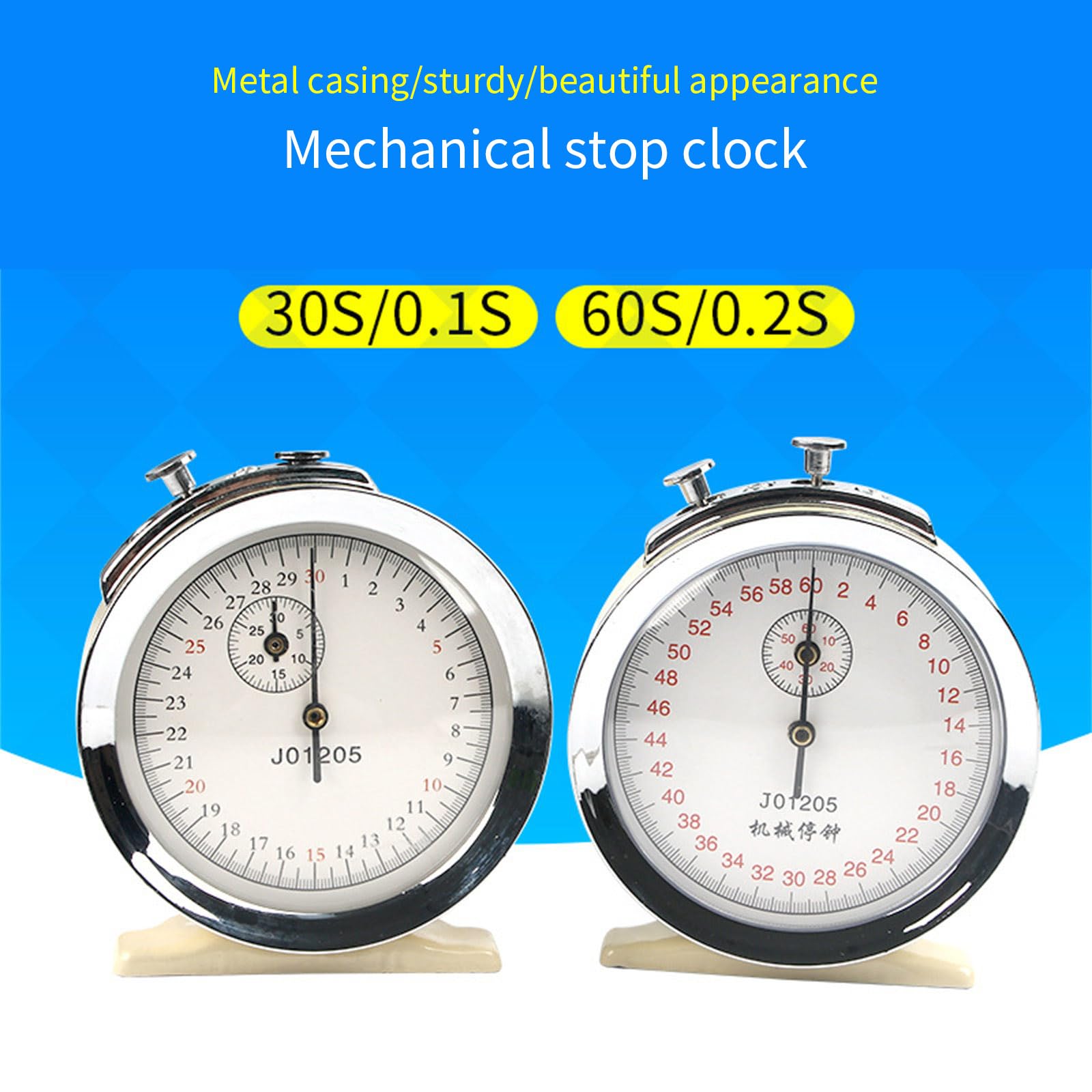 Edukacyjny timer metalowy mechaniczny stoper dydaktyczny chronometr do eksperymentu fizycznego nauczania sportu i laboratorium stoper mechaniczny