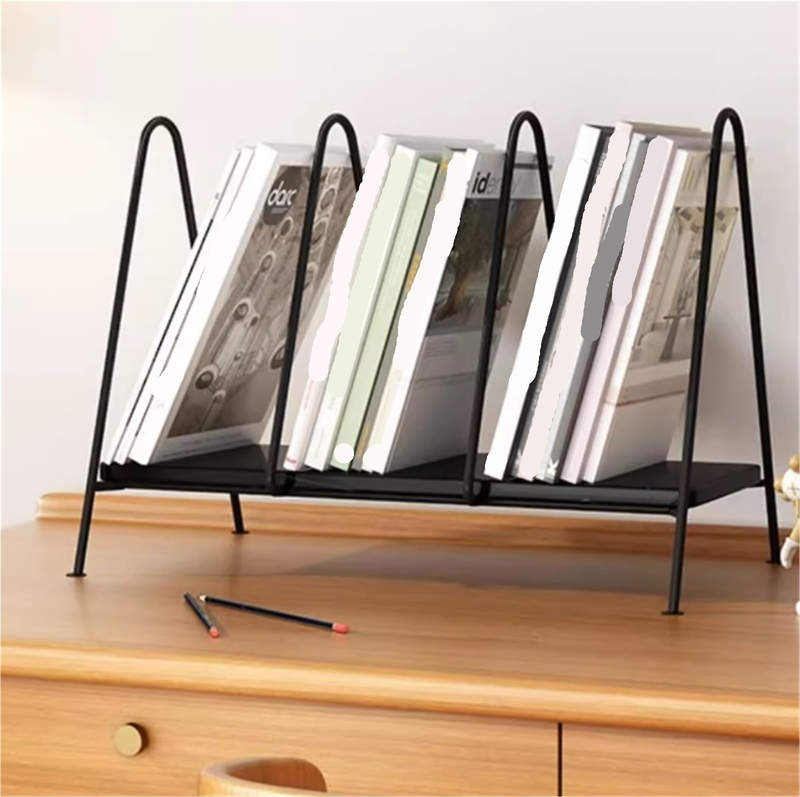 Organizer per Dischi Espositore Porta Dischi in Vinile for Scaffale Multimediale, Organizzazione di Libri E Riviste Soggiorno Ufficio