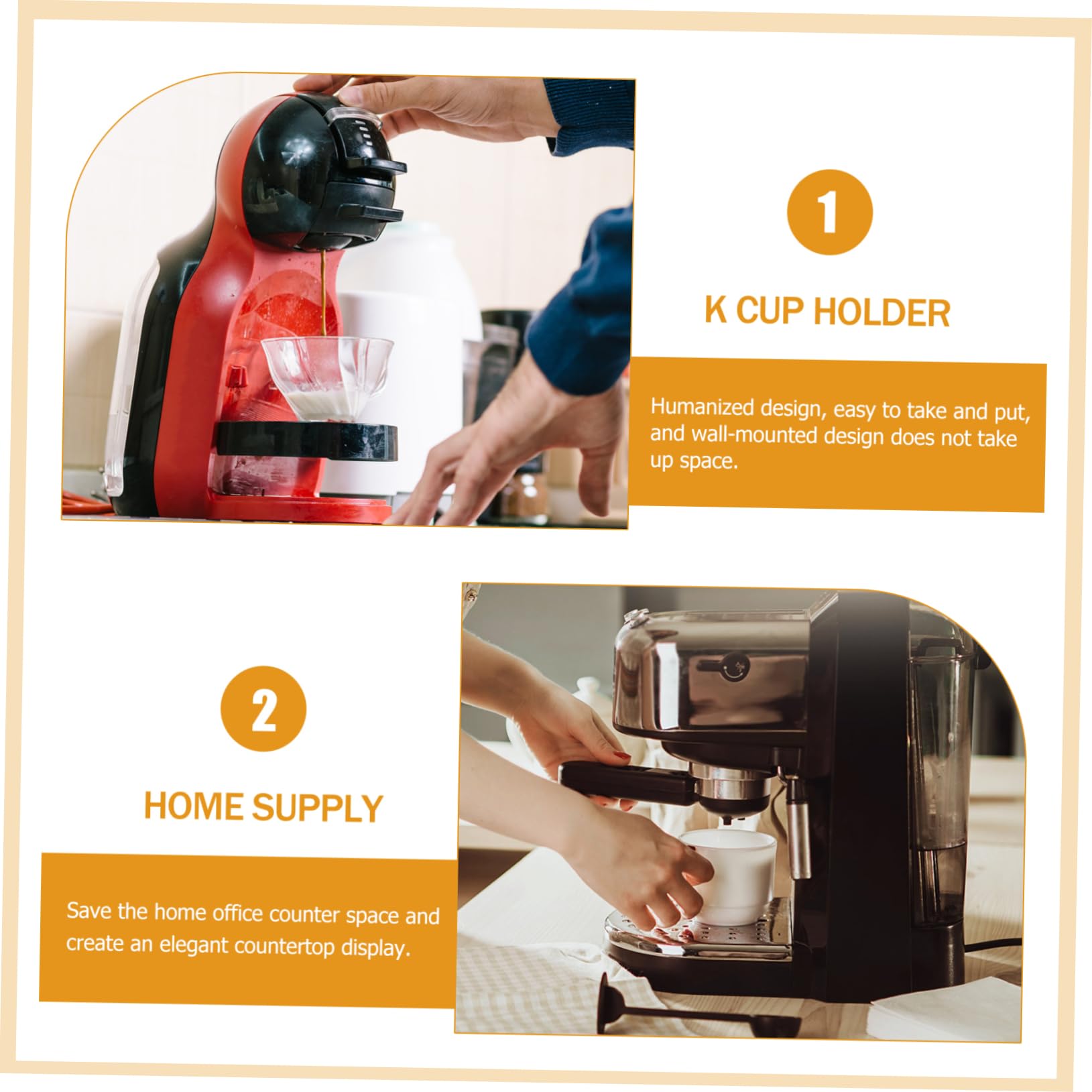 SHOWERORO Porta Capsule Di Caffè in Acrilico Organizzatore Per Capsule Di Caffè Accessorio Cucina Resistente E Durevole Facile Da Pulire