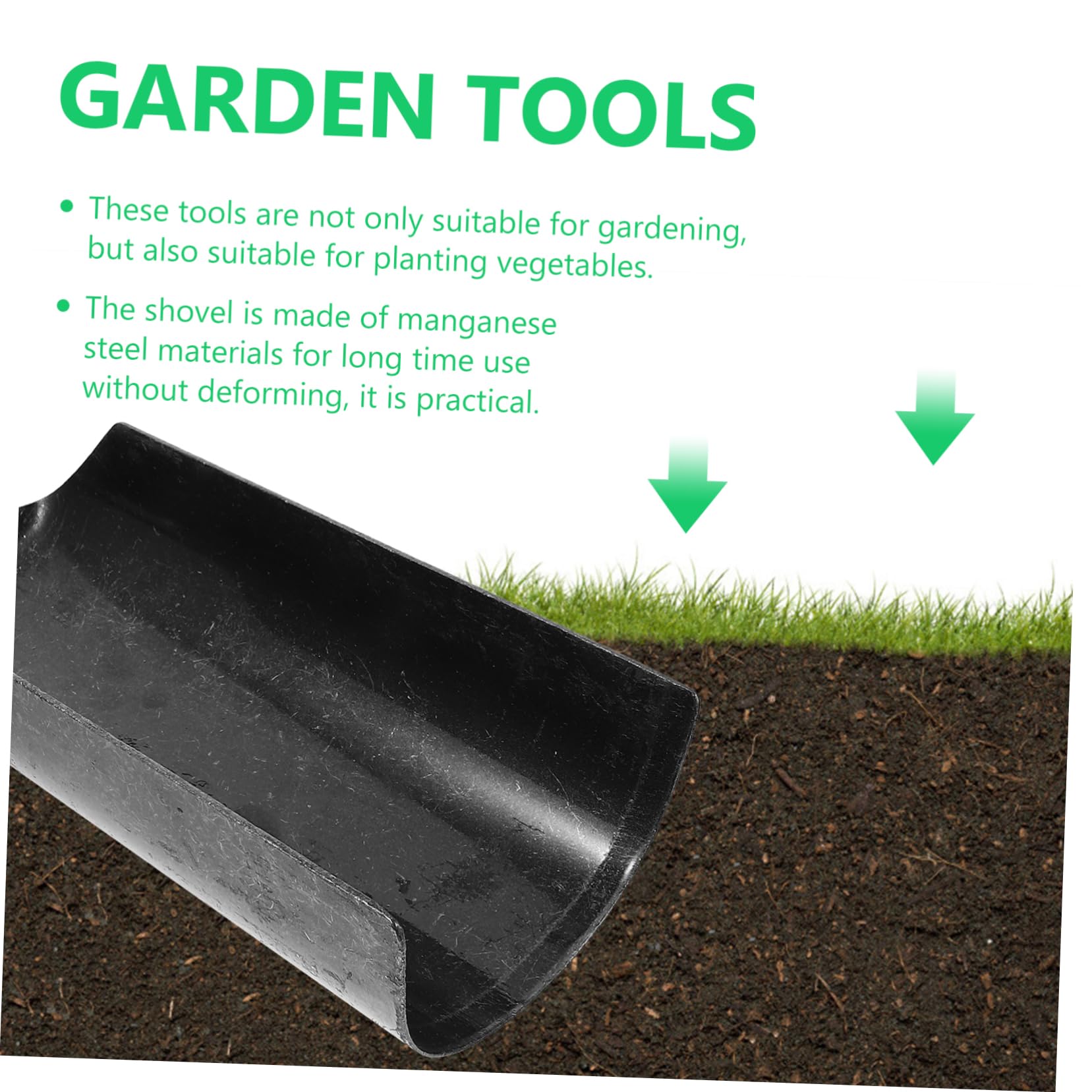 BESTonZON Outil de Jardinage Manche Renforcé Shovel de Jardin Pratique pour Creuser Planter Outil pour Amateurs de Jardinage