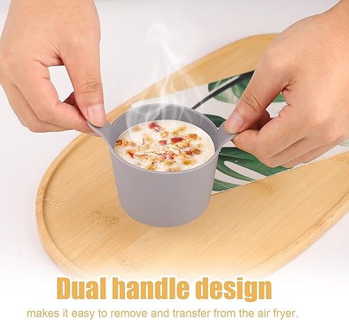 Miniatura 3 de Molde de silicona para huevos de 3 piezas para freidora de aire, moldes de silicona antiadherentes de 3 x 2.2 pulgadas para freidora de aire, moldes