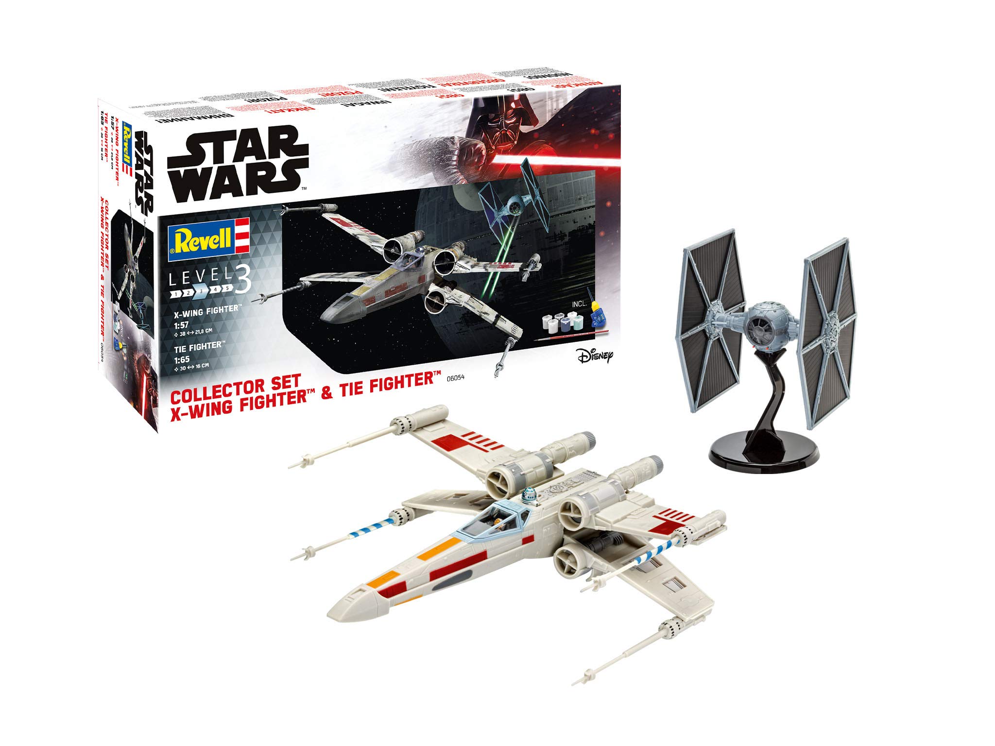 Amazon.com: Revell Star Wars X-Wing/TIE Fighter 1:57/1:65