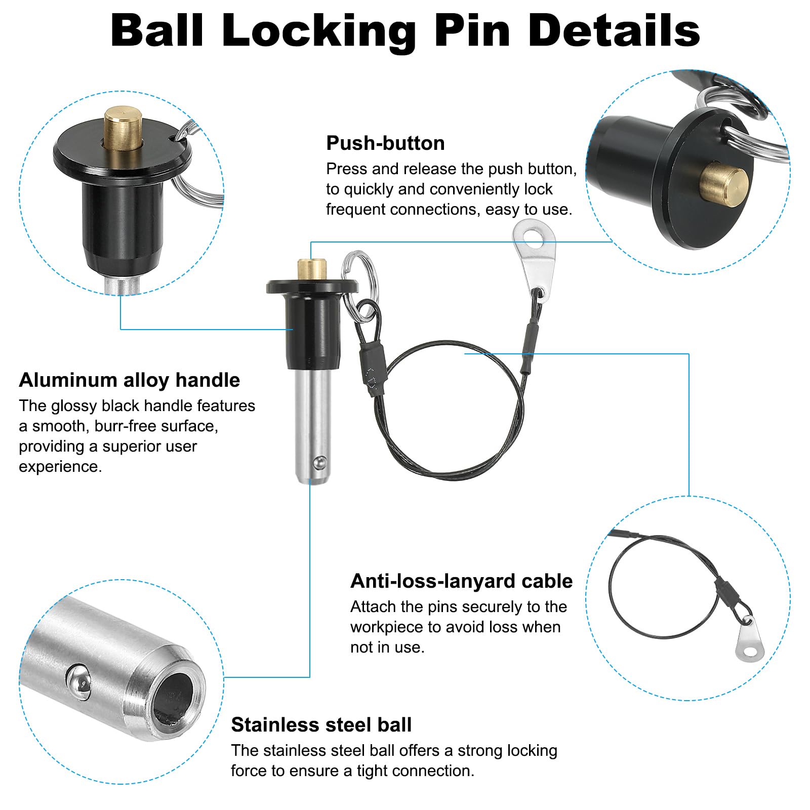 PATIKIL Quick Release Pin 5/16" x 0.79" - Image 3