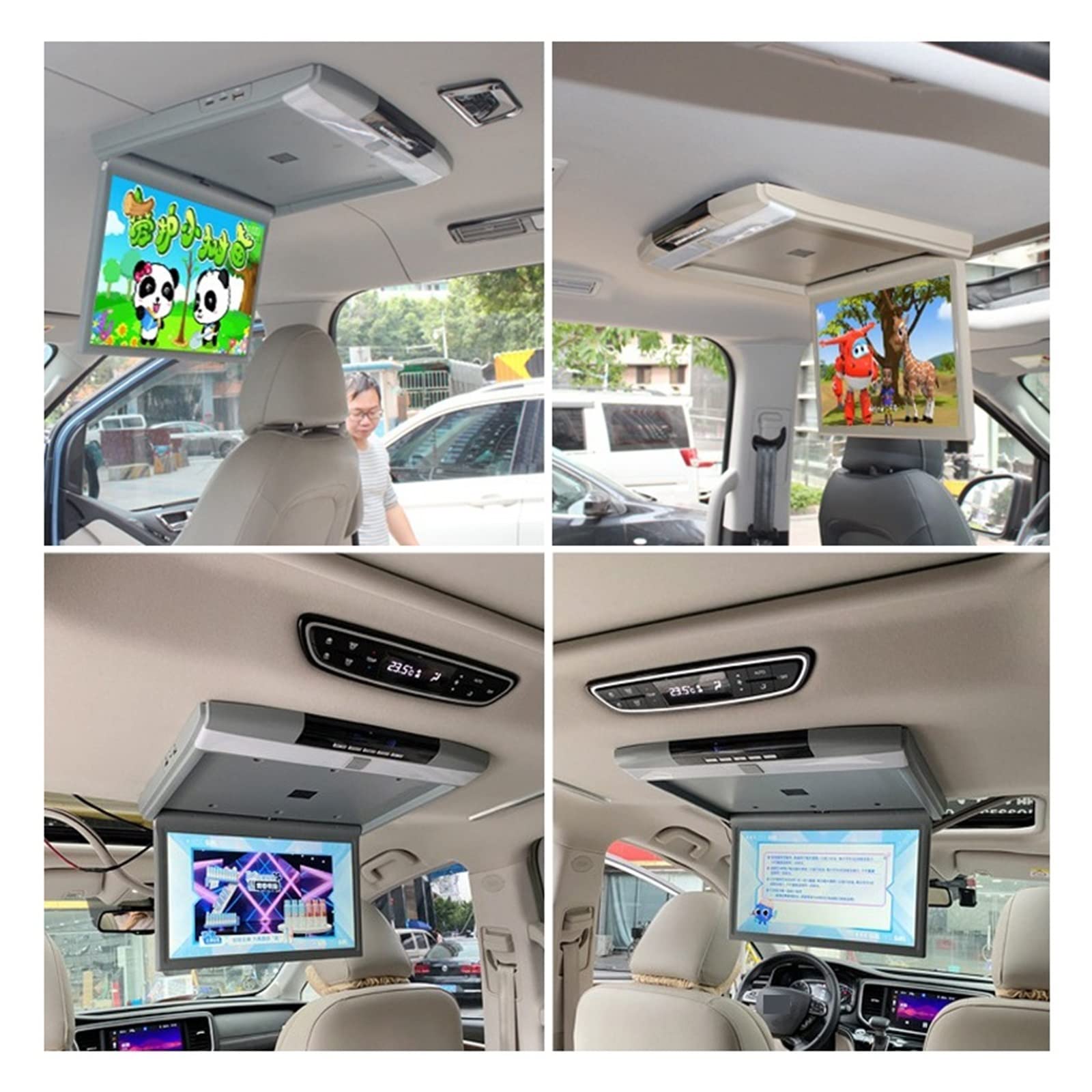 Monitor Auto Ribaltabile 17.3" Android 8.1 | Schermo IPS 1080P WiFi Bluetooth Per Auto - Foto 3