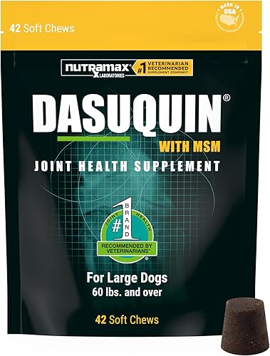 Nutramax Dasuquin para perros grandes, suplemento de salud articular, contiene glucosamina para perros, además de condroitina, ASU, MSM y más, apoya